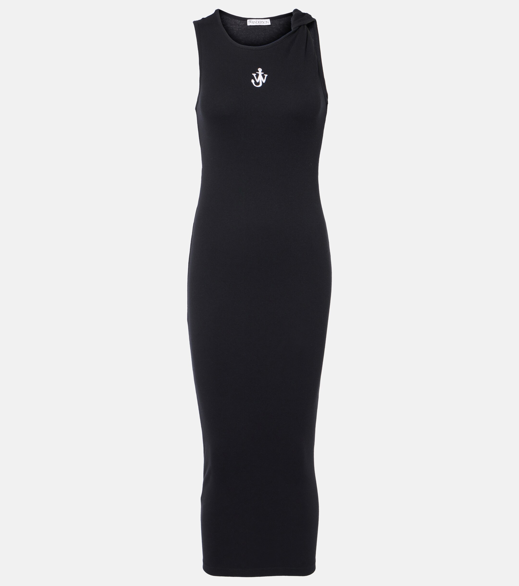 Jw Anderson Logo embroidery cotton jersey maxi dress thumbnail