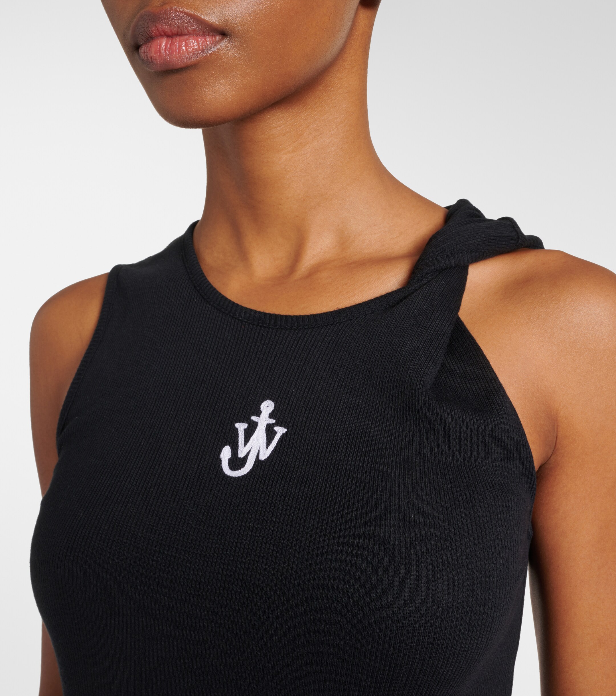Jw Anderson Logo embroidery cotton jersey maxi dress thumbnail