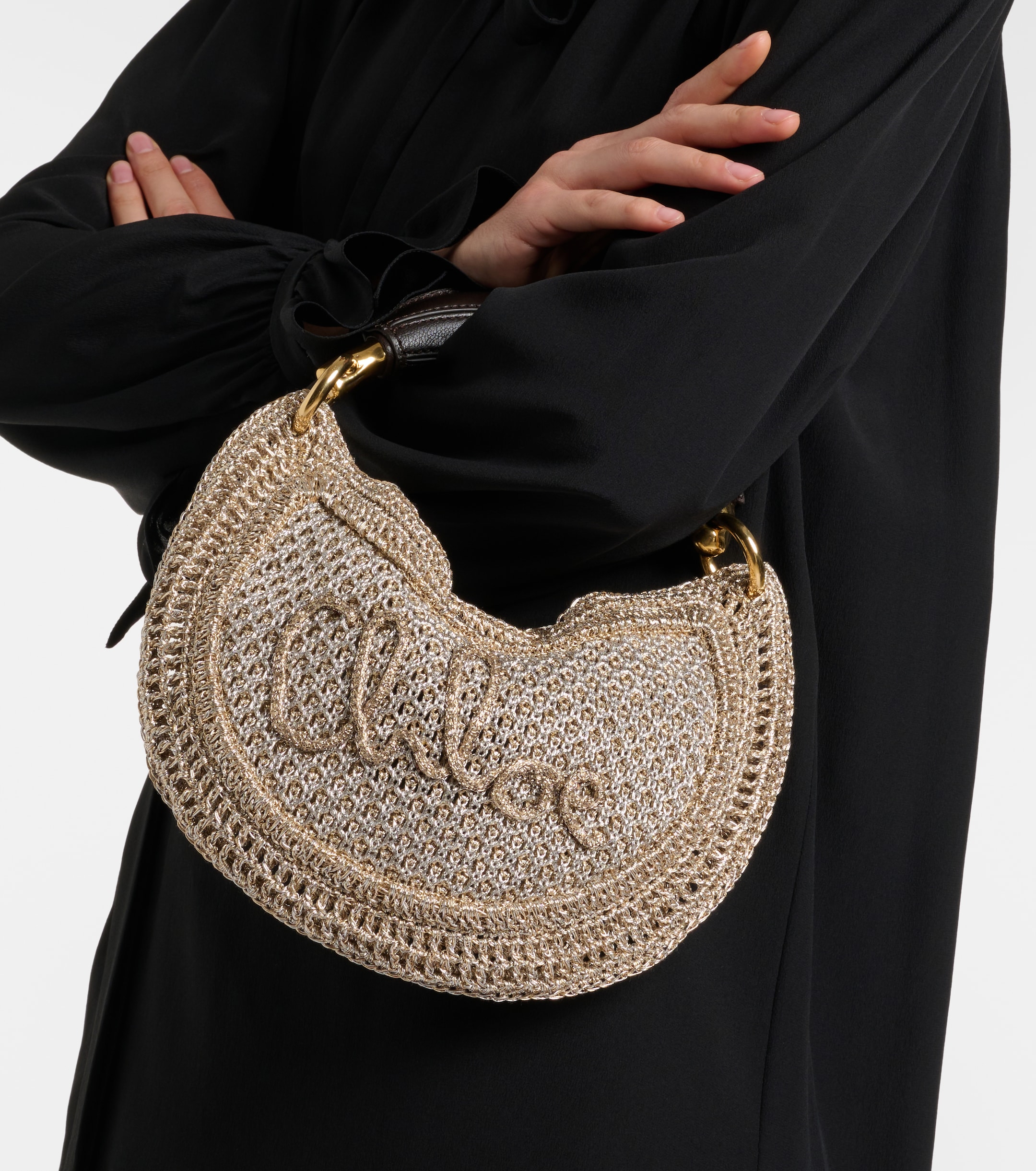 Chloé Chloé Summer Banana Mini crochet shoulder bag