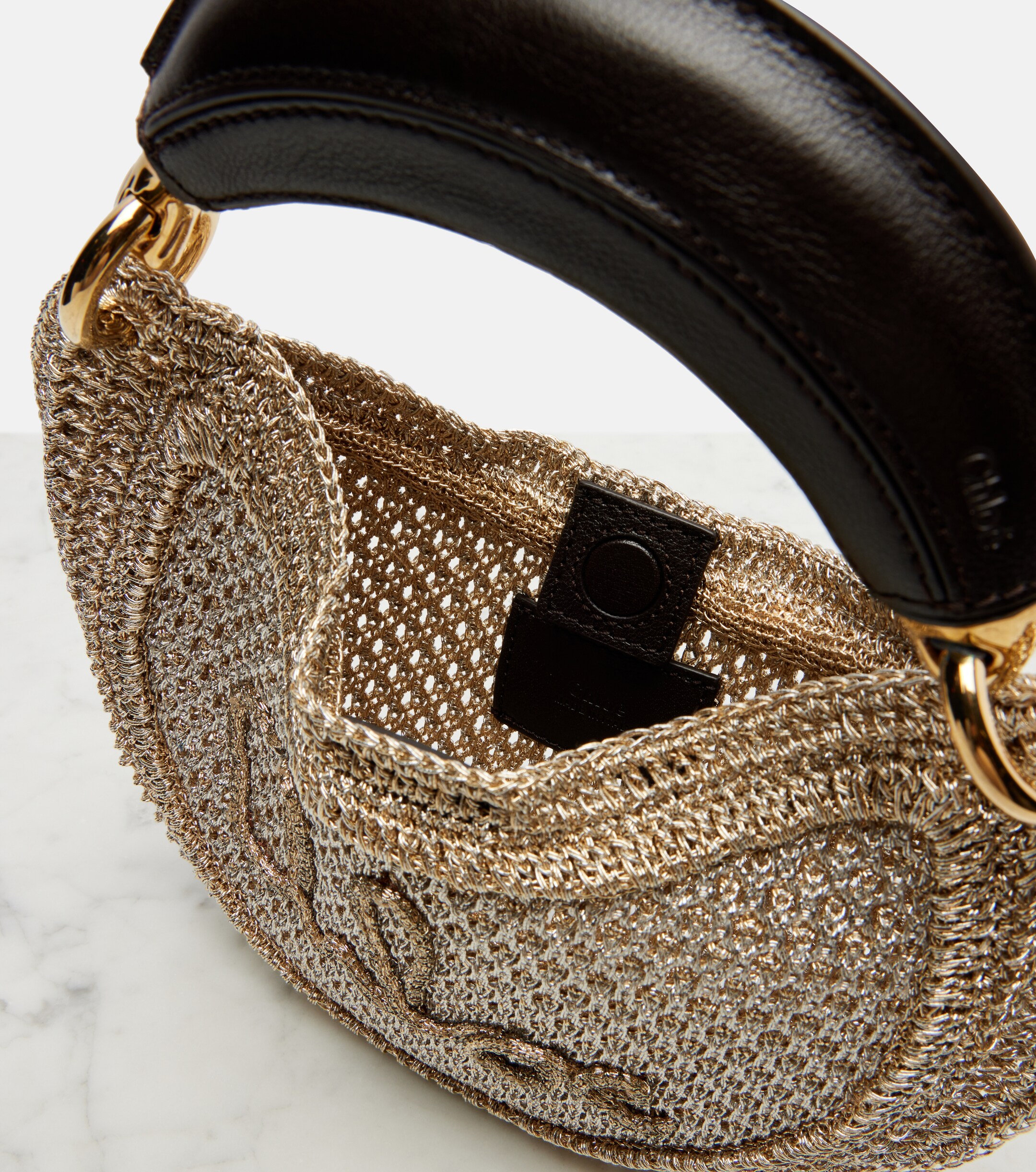 Chloé Chloé Summer Banana Mini crochet shoulder bag