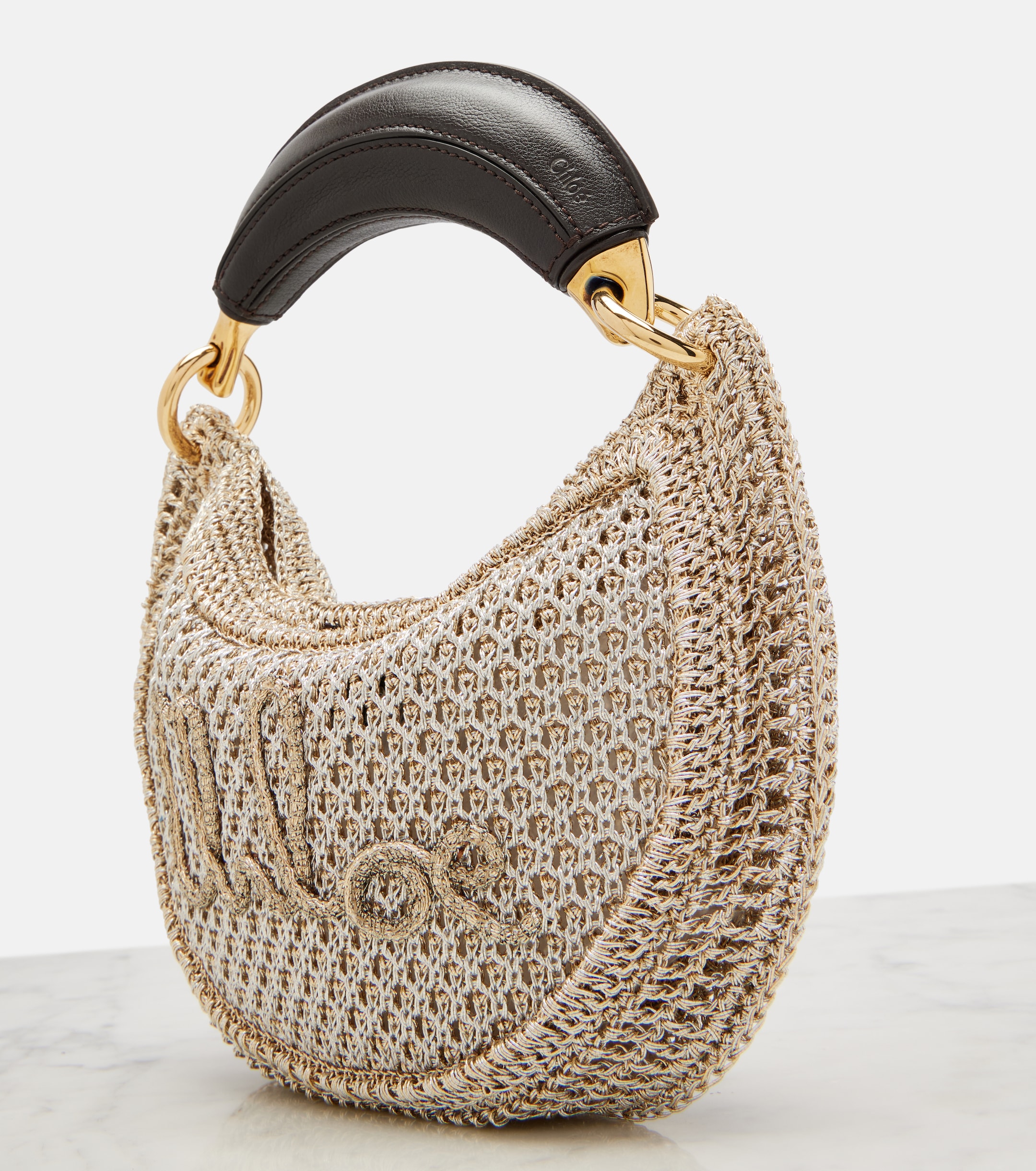 Chloé Chloé Summer Banana Mini crochet shoulder bag