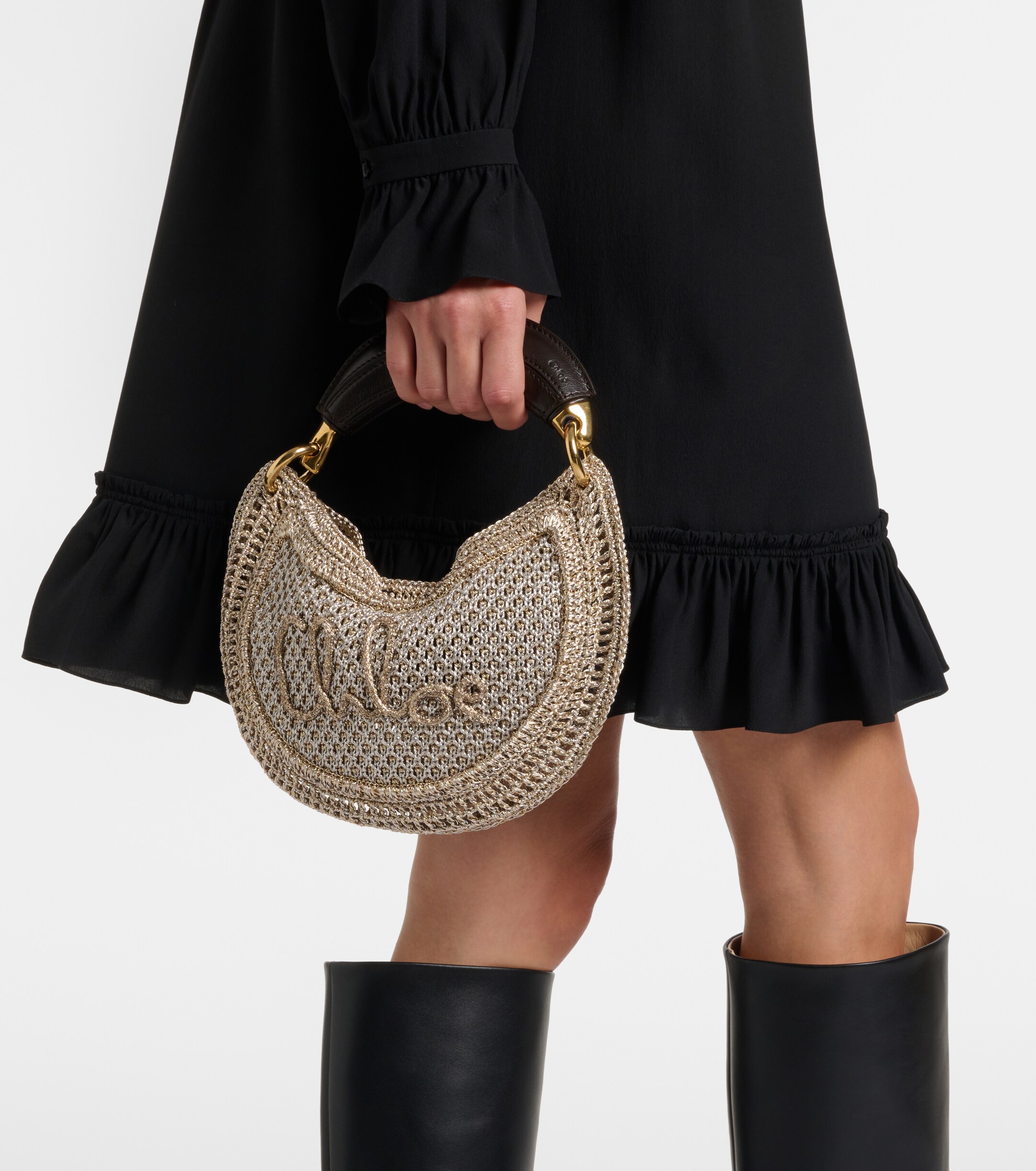 Chloé Chloé Summer Banana Mini crochet shoulder bag