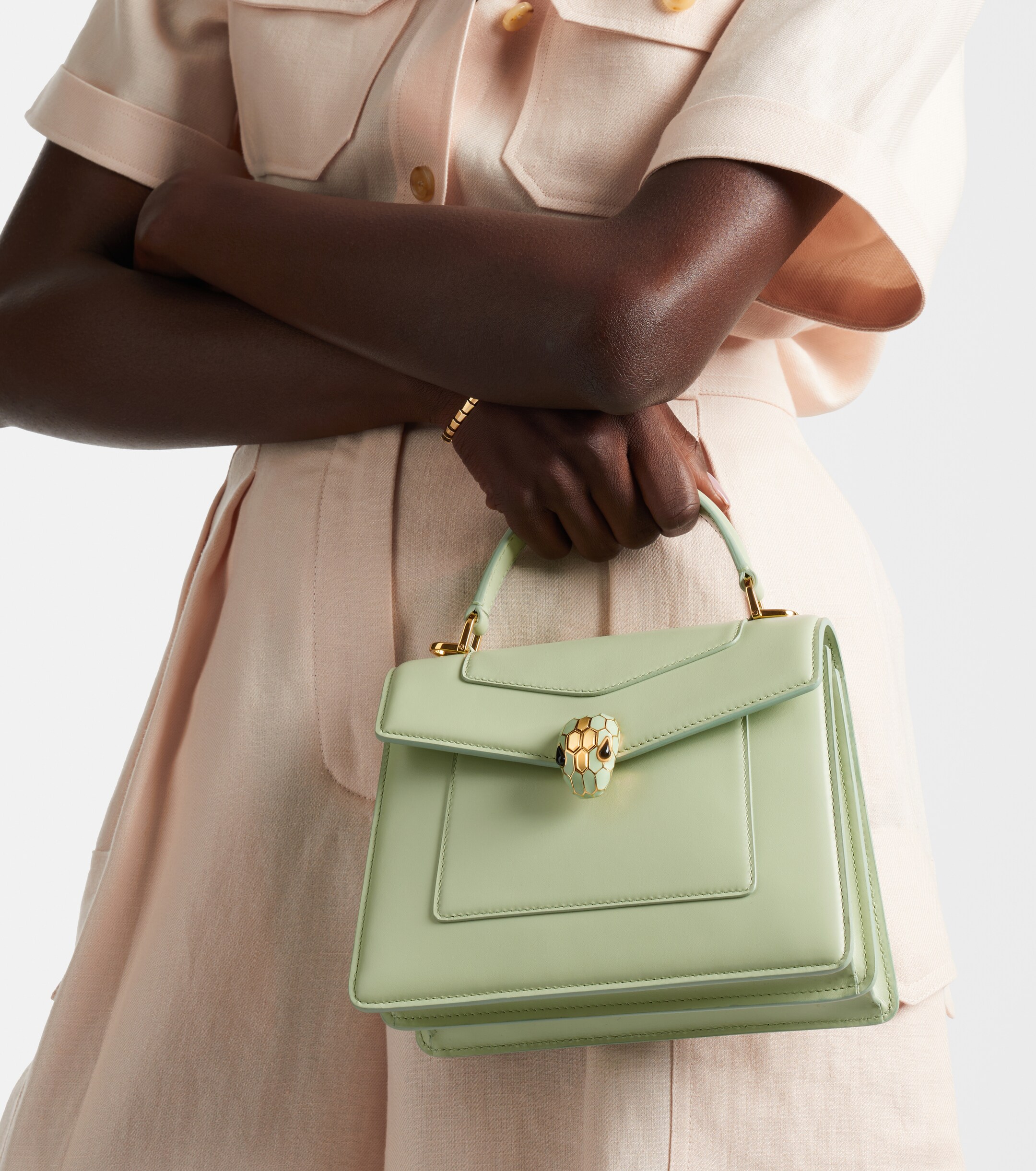 Bvlgari Serpenti Forever Small leather top-handle bag thumbnail