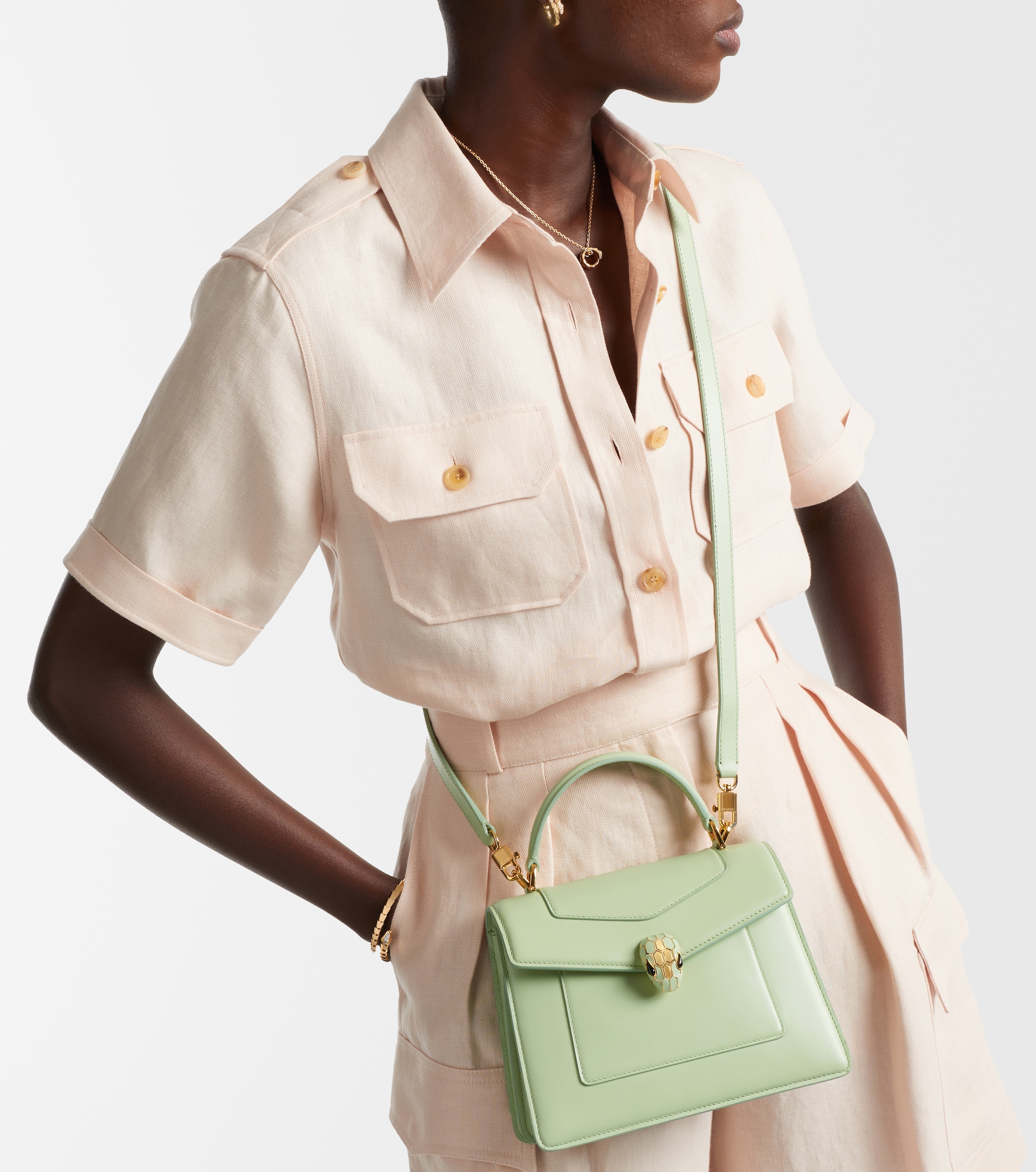 Bvlgari Serpenti Forever Small leather top-handle bag thumbnail