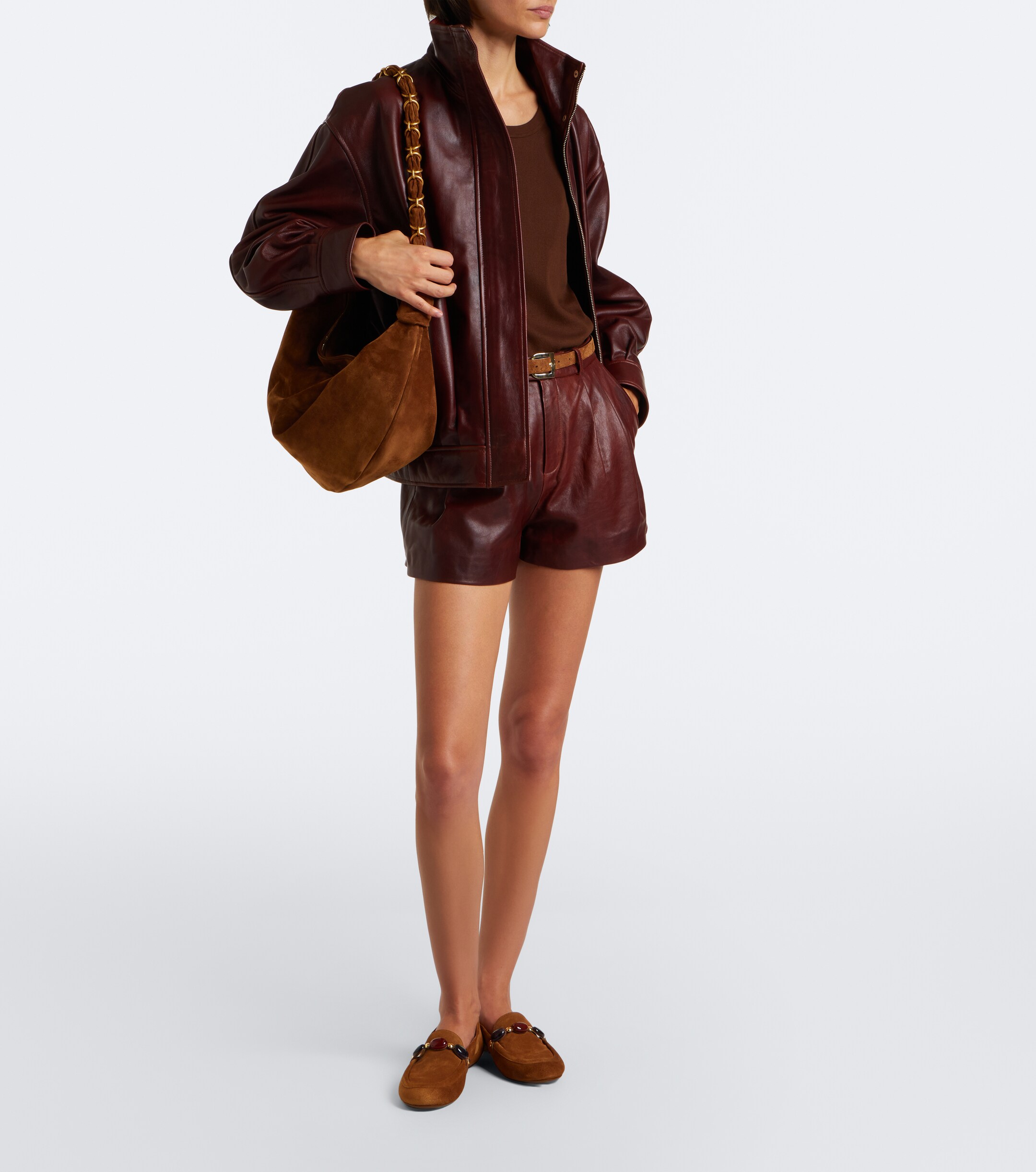 GIANVITO ROSSI Gianvito Rossi Embellished suede loafers