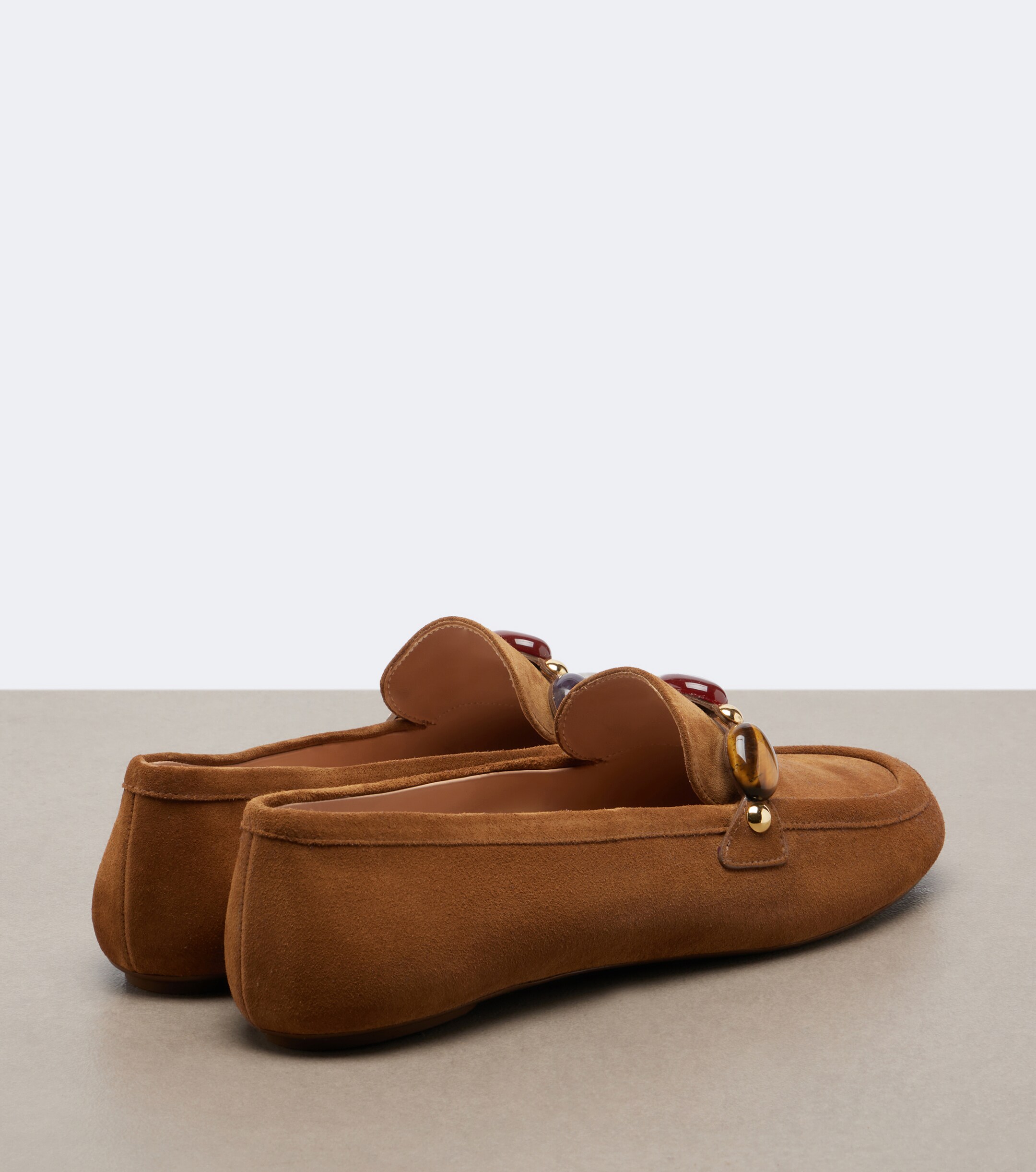 GIANVITO ROSSI Gianvito Rossi Embellished suede loafers