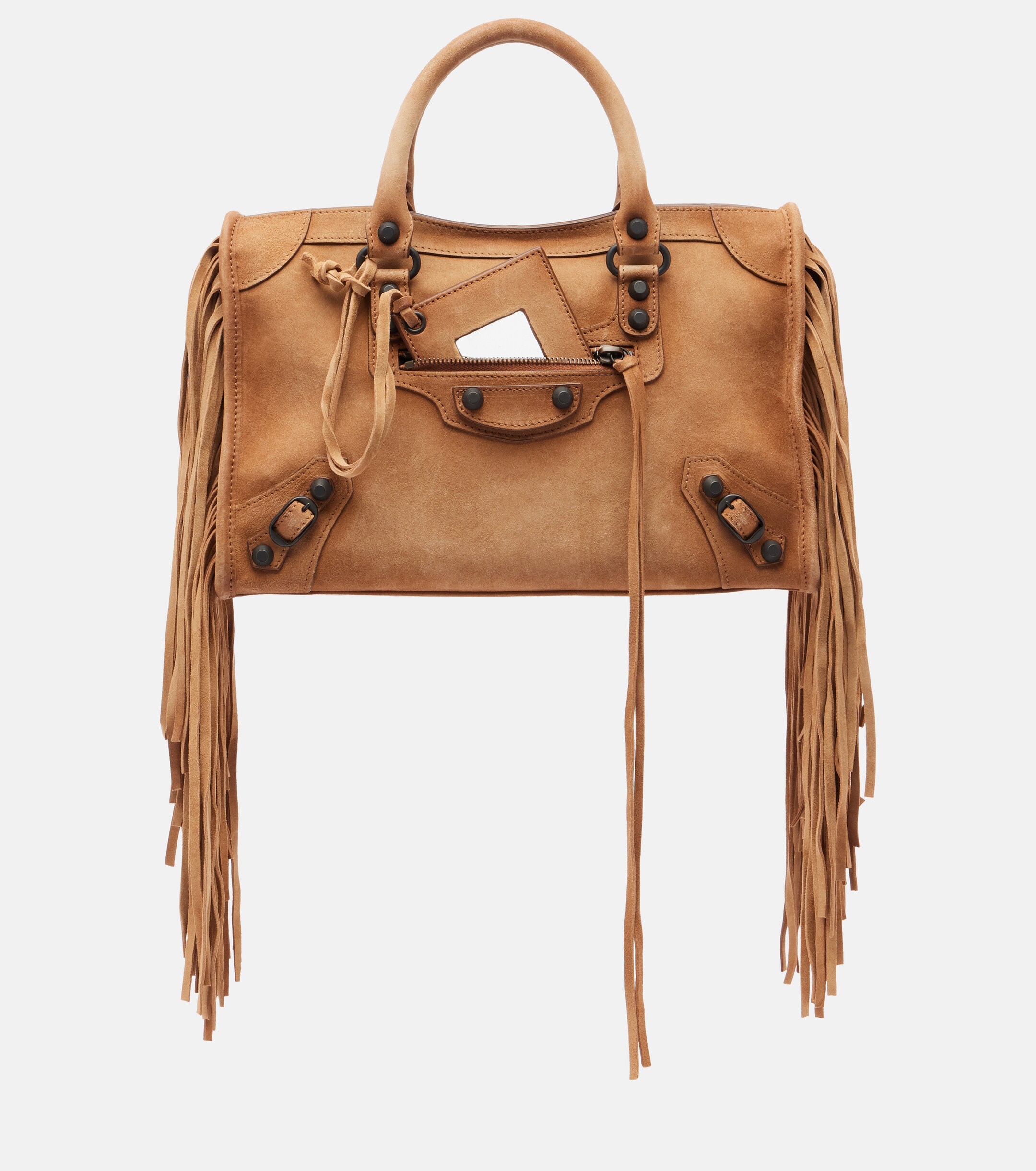 Balenciaga Le City Small suede top-handle bag