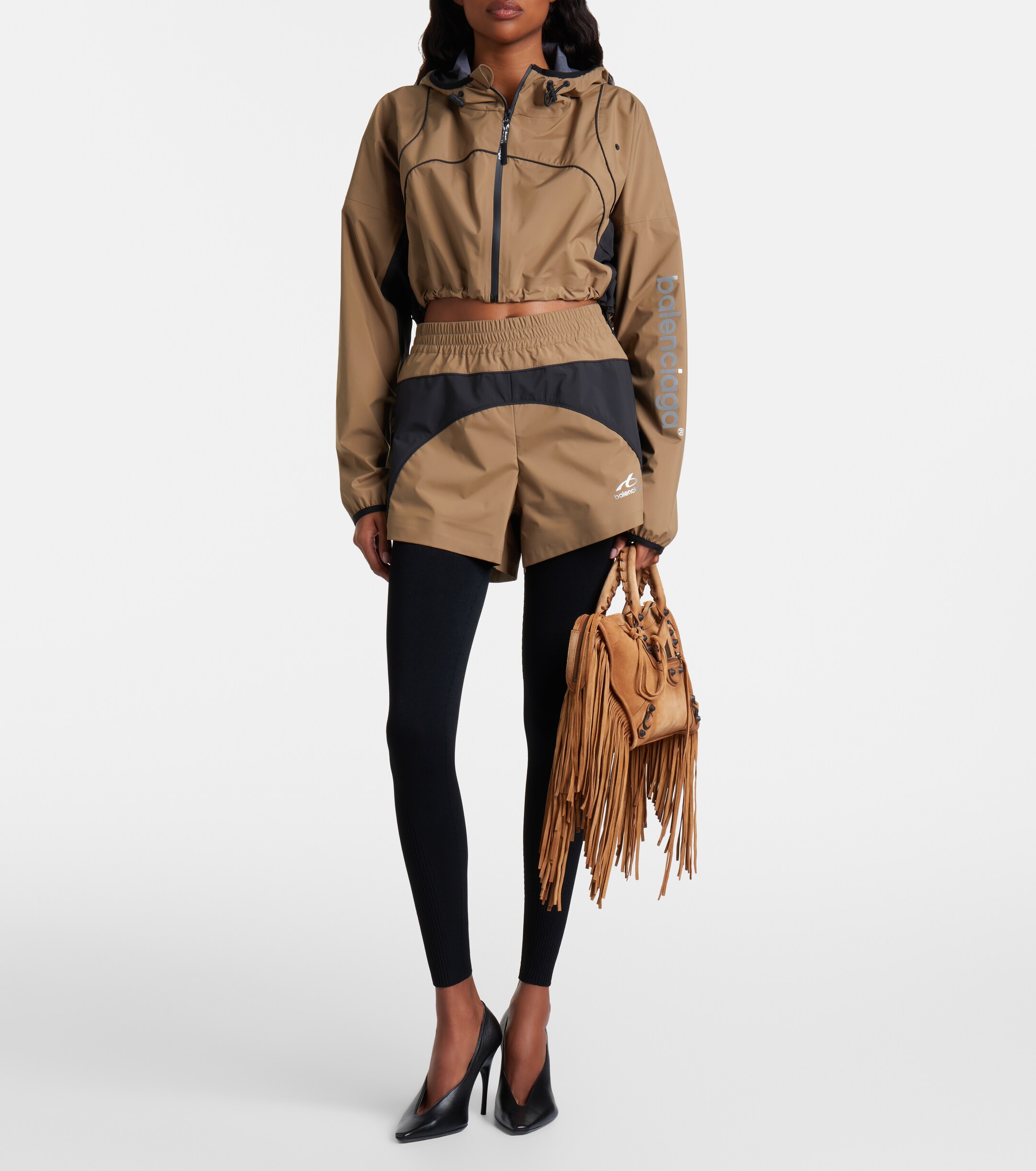 Balenciaga Le City Small suede top-handle bag