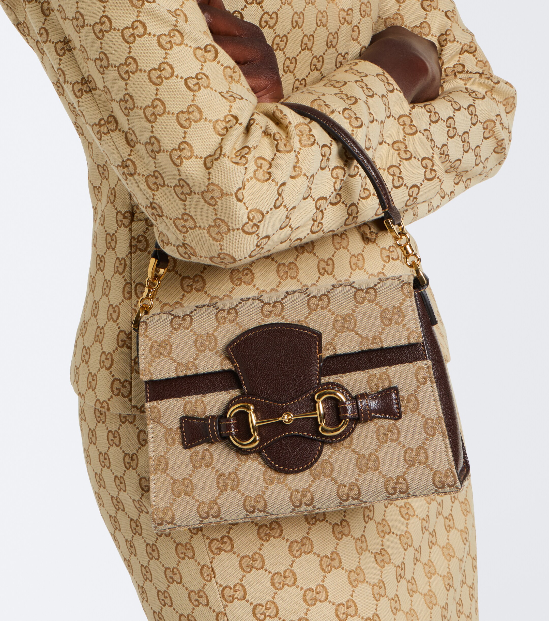 Gucci Horsebit Duomo Small GG canvas top-handle bag