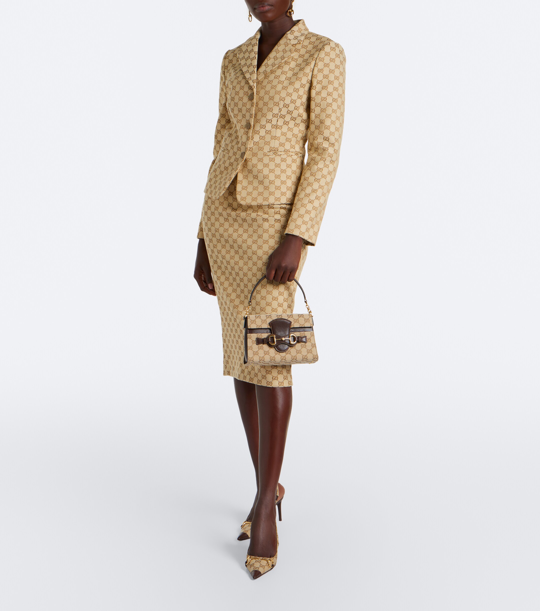 Gucci Horsebit Duomo Small GG canvas top-handle bag