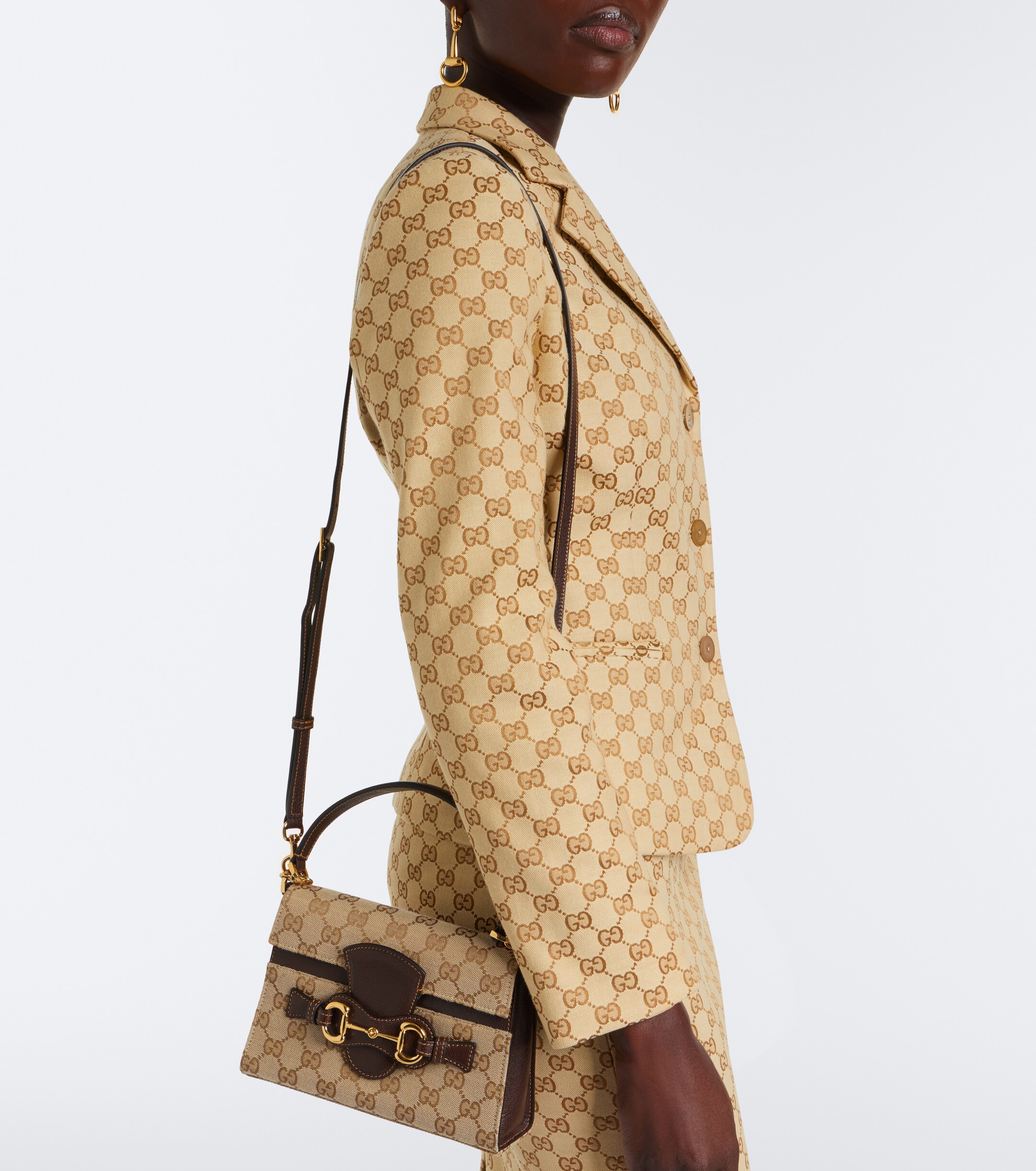 Gucci Horsebit Duomo Small GG canvas top-handle bag