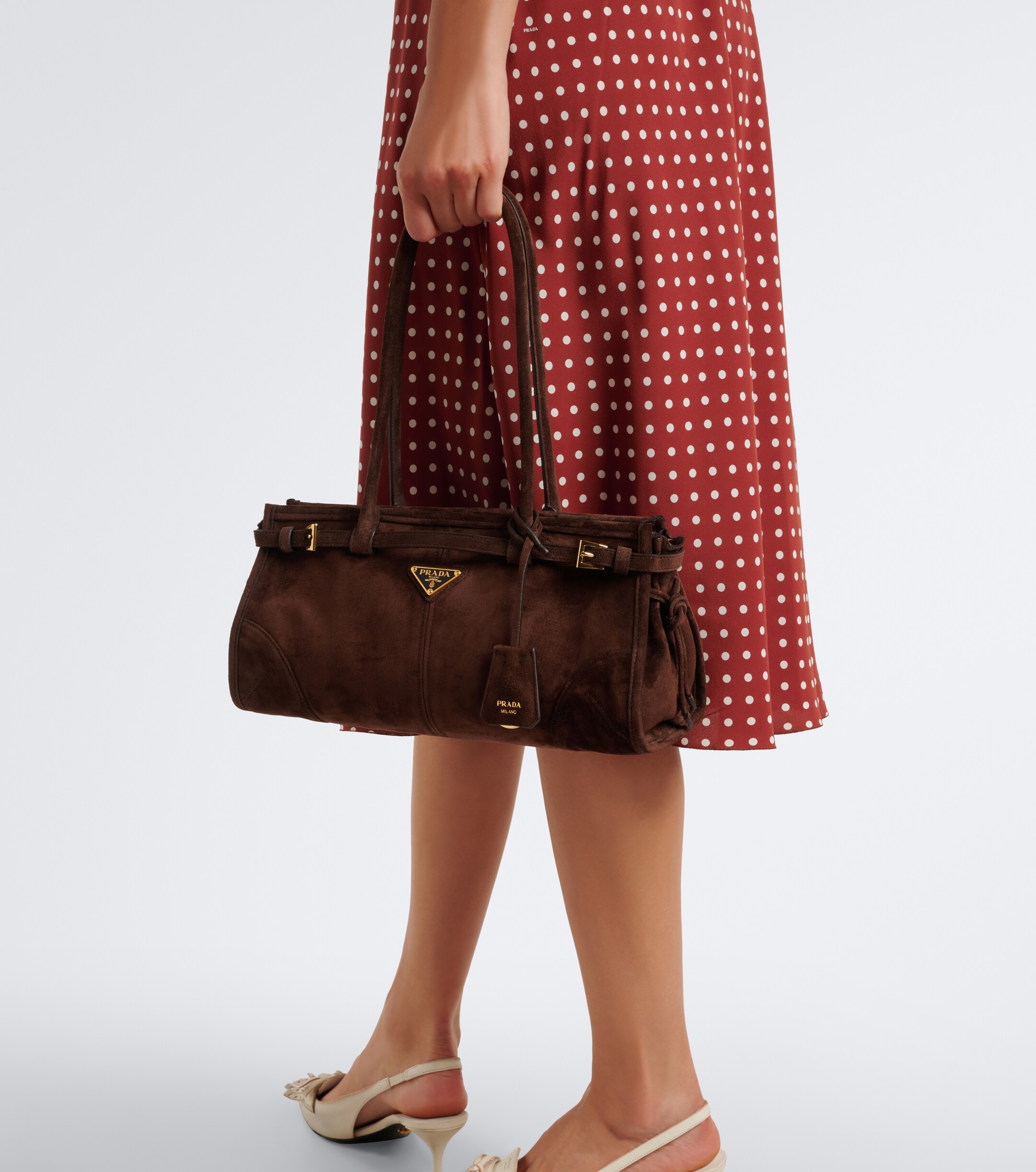 Prada Prada Bonnie Medium suede shoulder bag