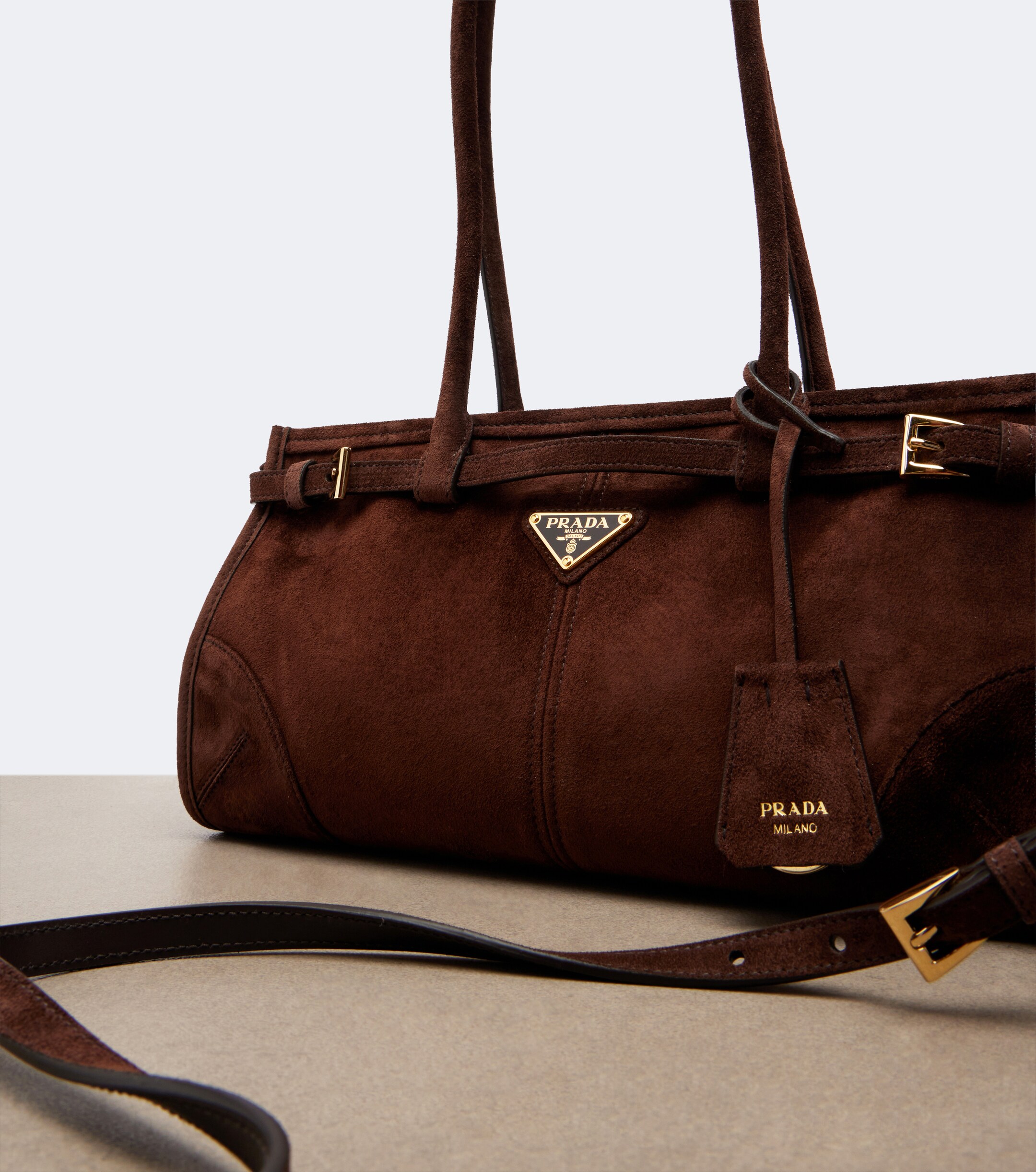 Prada Prada Bonnie Medium suede shoulder bag