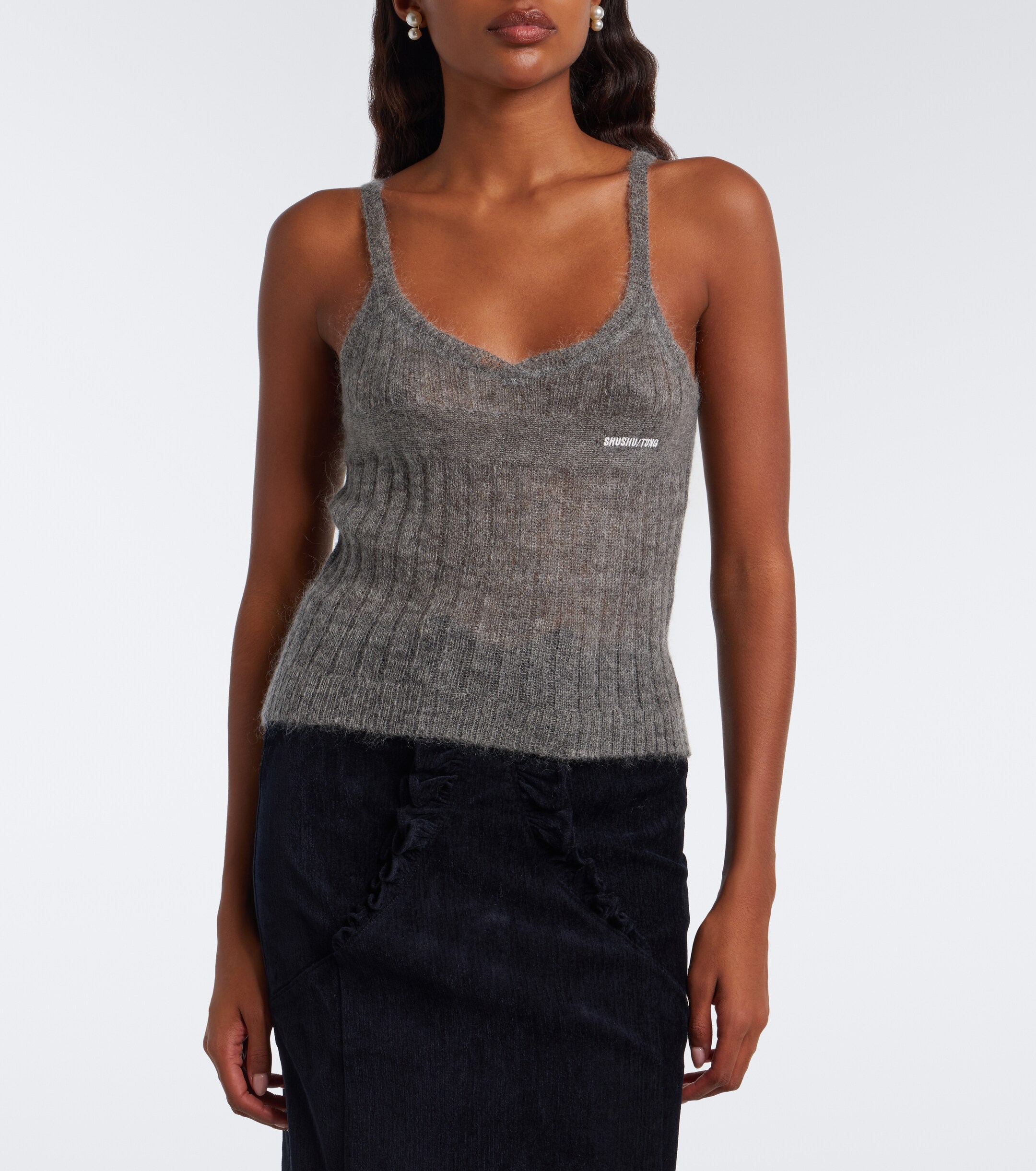 SHUSHU/TONG Shushu/Tong Logo knitted top