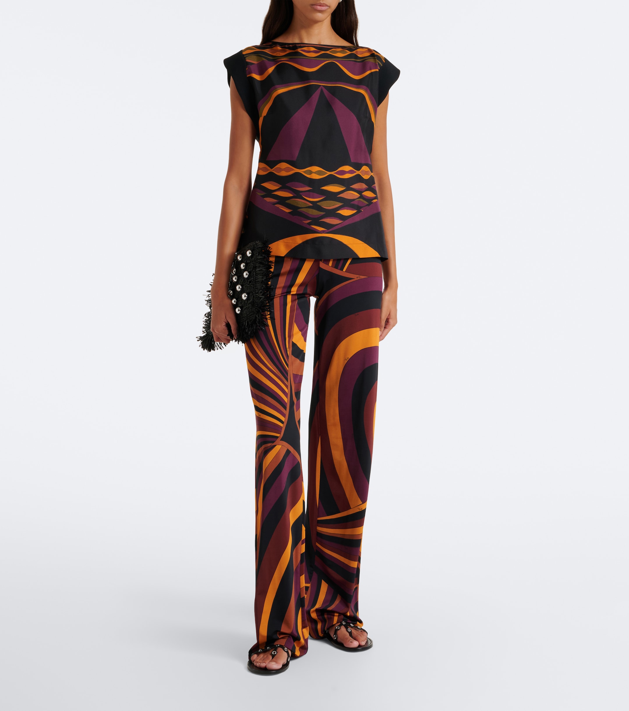 Pucci Pucci Iride satin jersey wide-leg pants