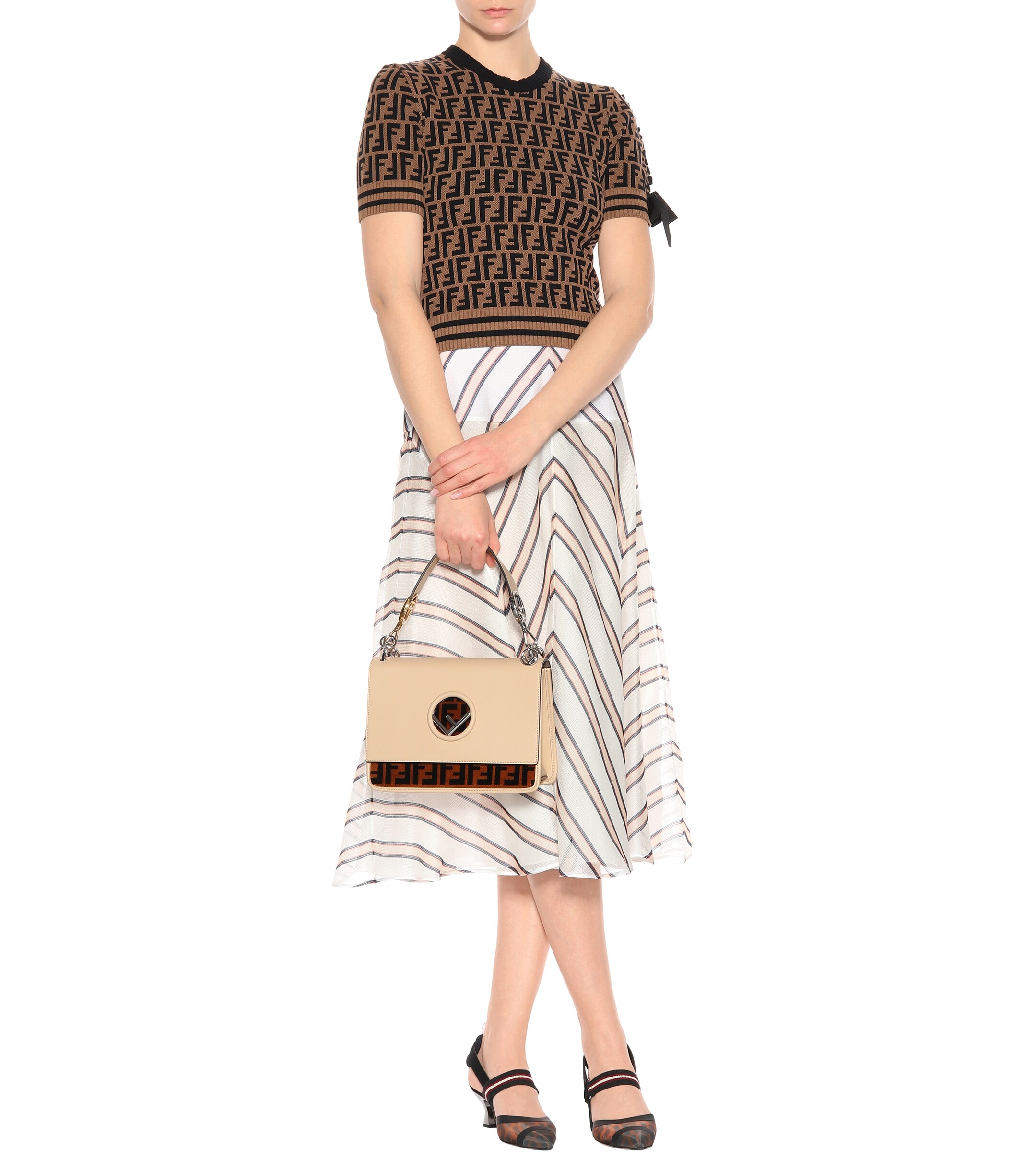Fendi Fendi Colibrì mesh slingback pumps
