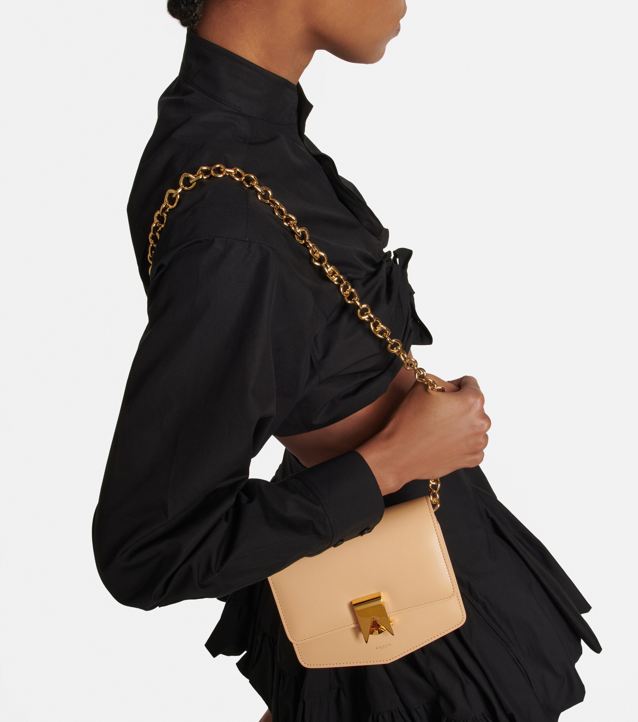 Alaïa Le Papa Small leather crossbody bag