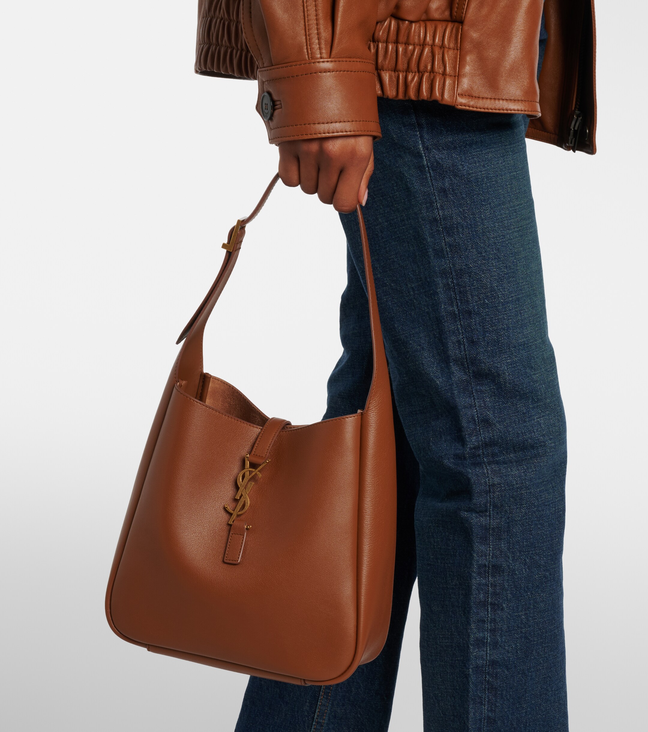 Saint Laurent Le 5 à 7 Small leather tote bag