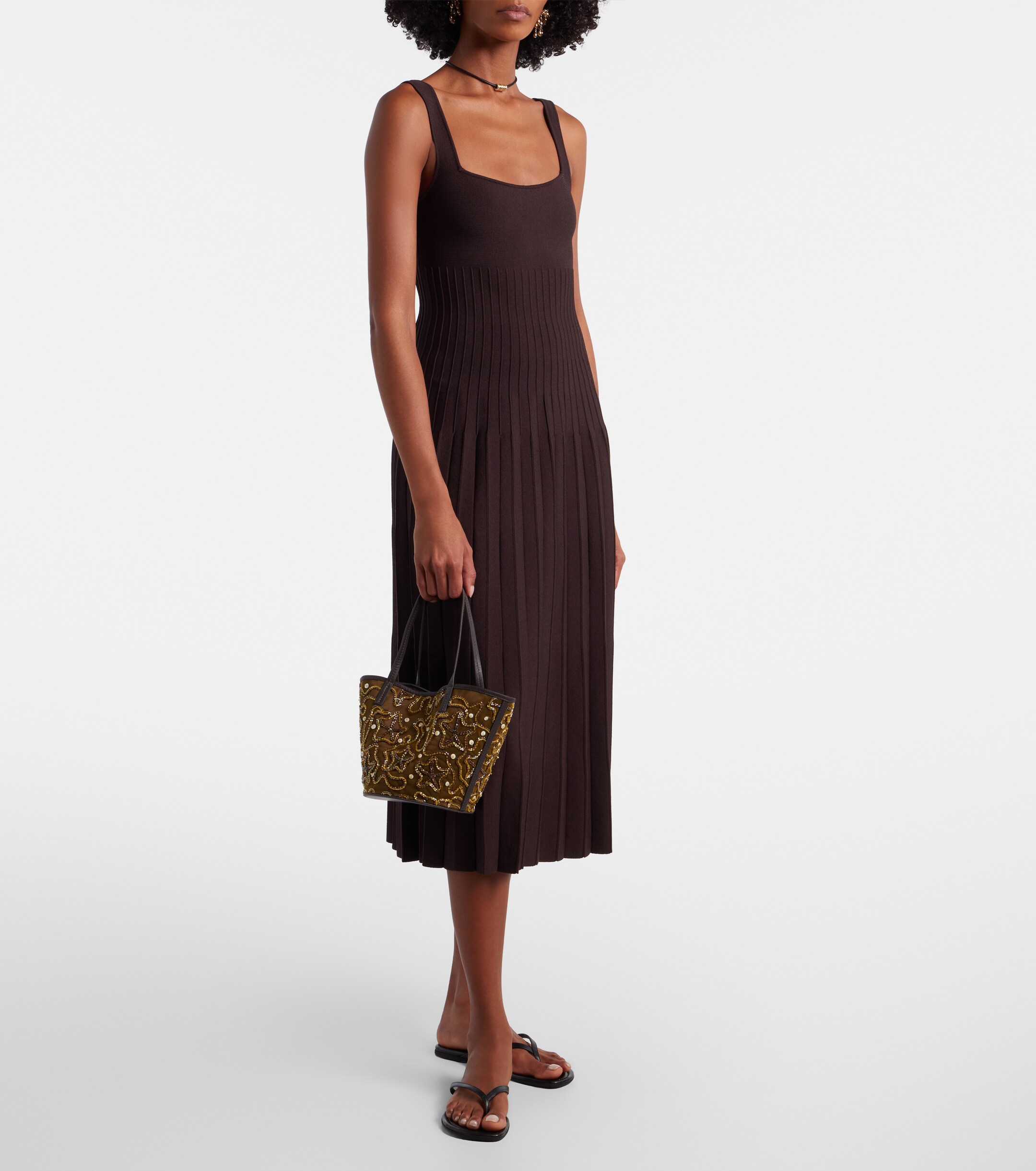 Staud Caro embellished canvas tote bag