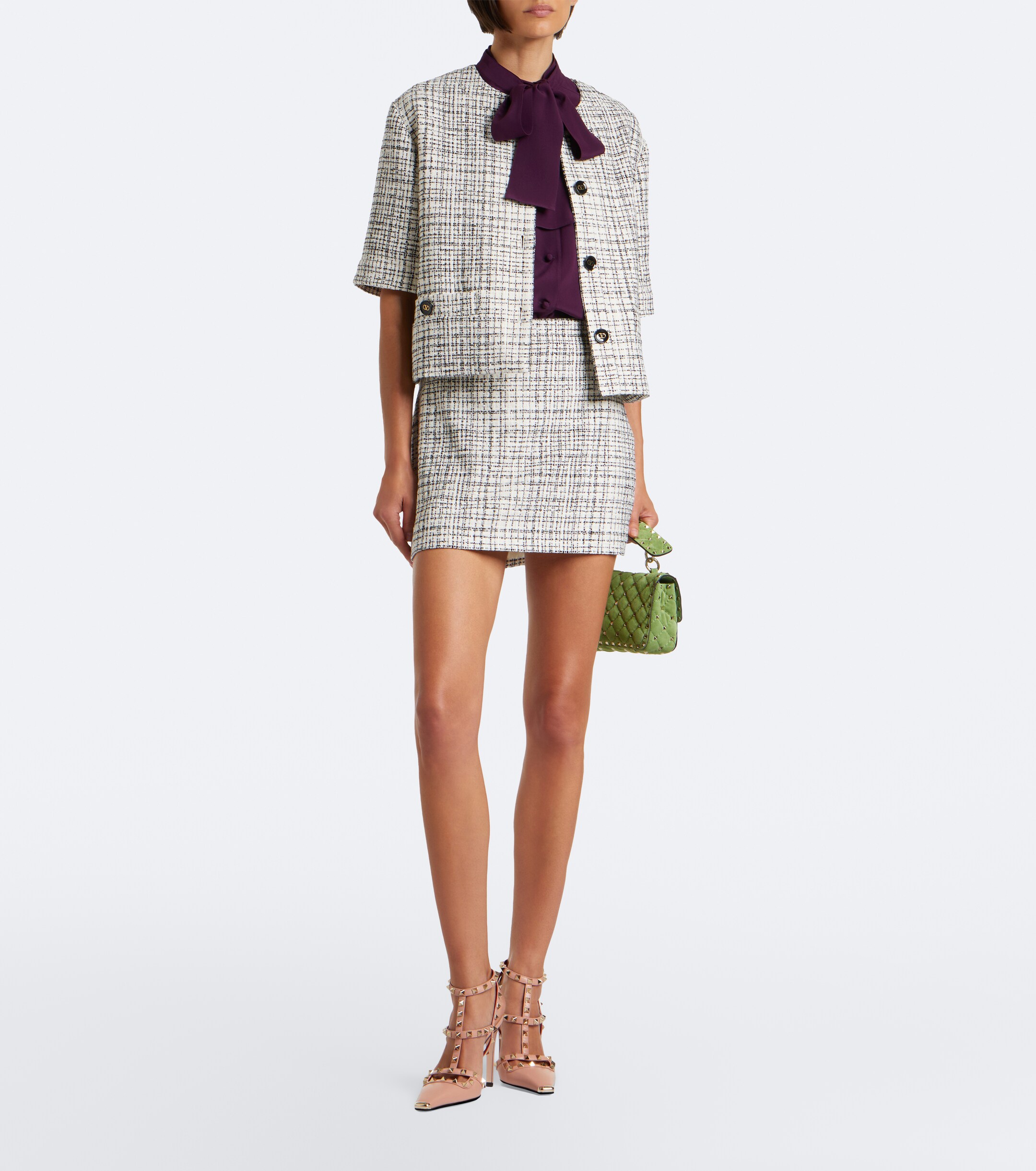 Valentino Garavani Rockstud Spike Small suede top-handle bag thumbnail