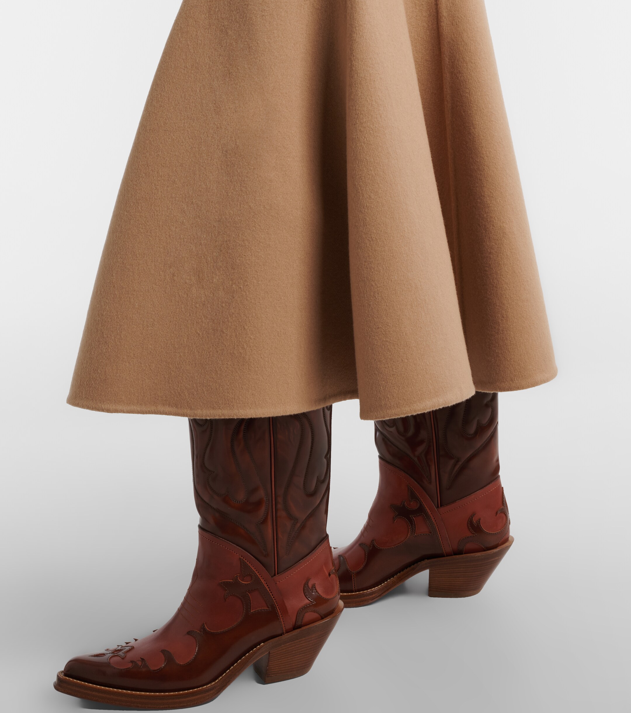 Gabriela Hearst Gabriela Hearst Patterson cashmere midi skirt