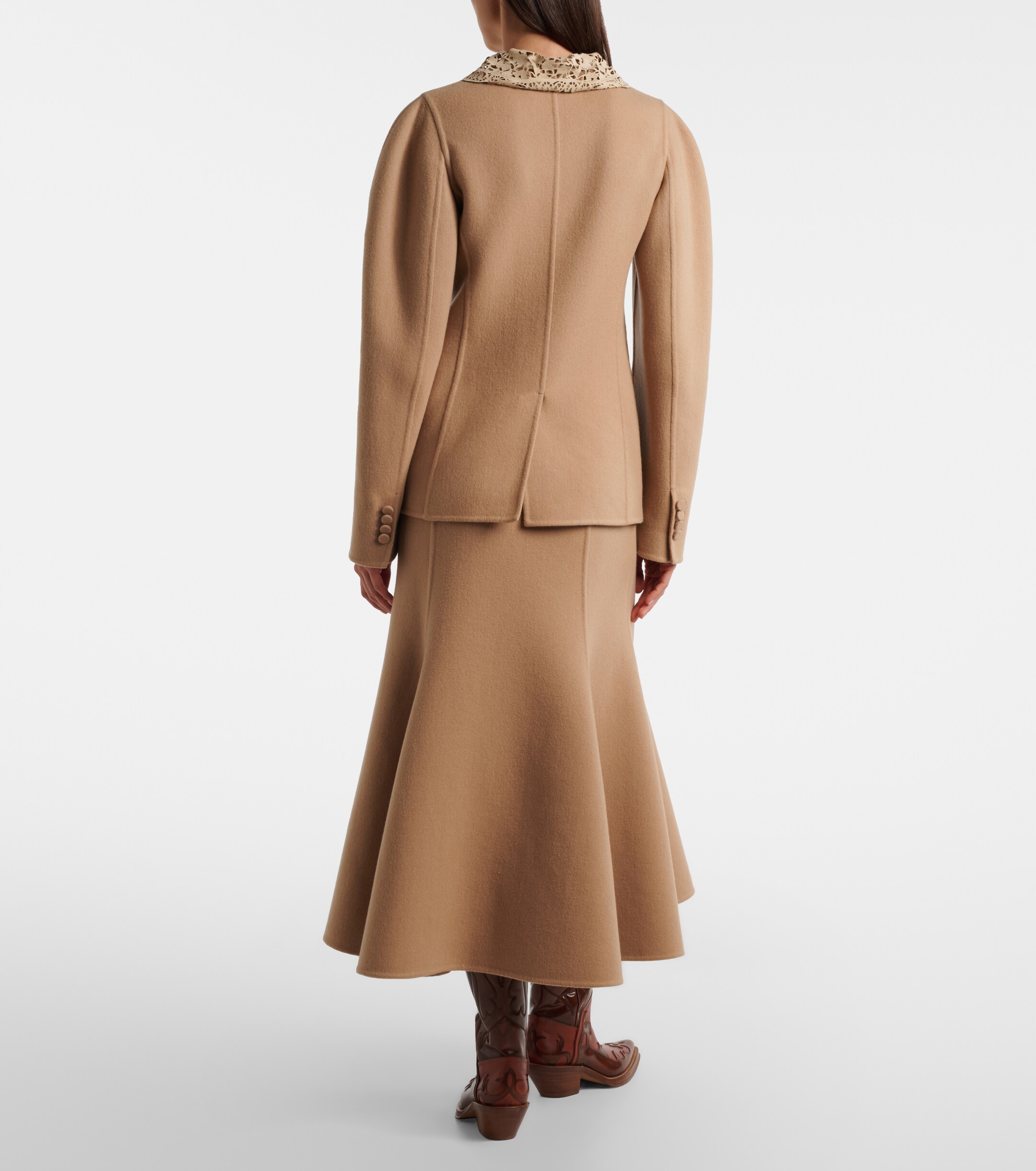 Gabriela Hearst Gabriela Hearst Patterson cashmere midi skirt