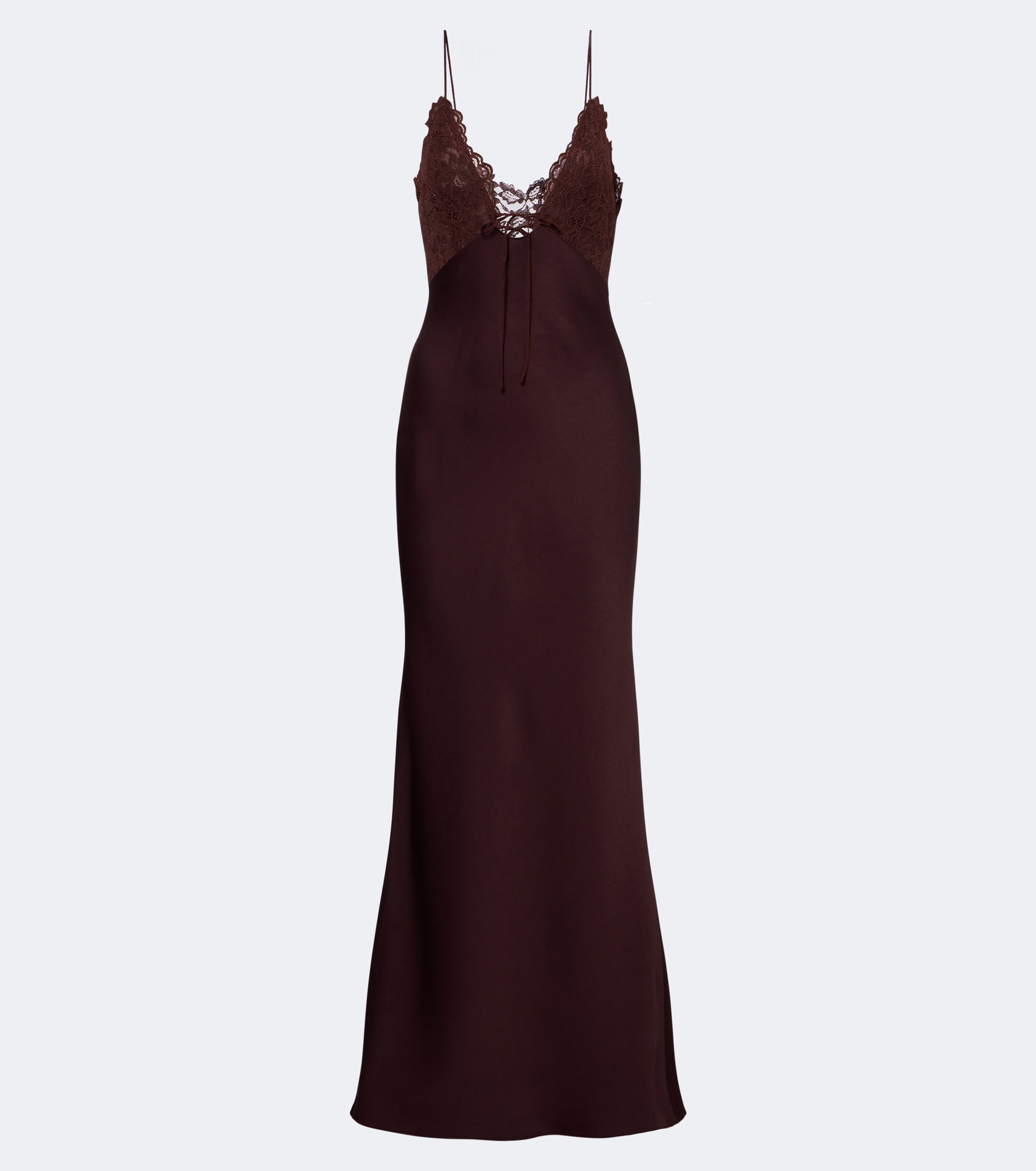 DE LA VALI De La Vali Maeve lace-trimmed satin gown