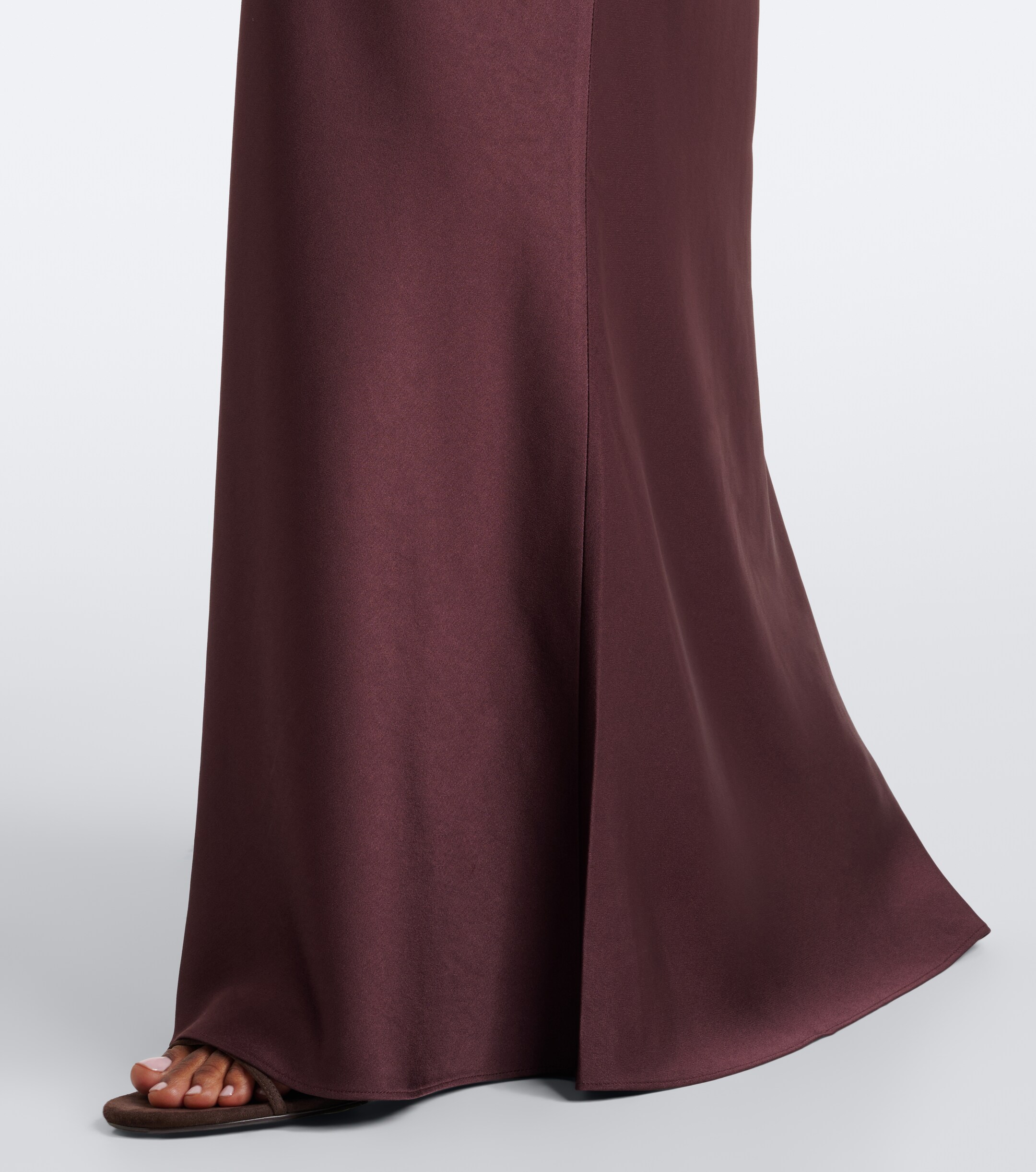 DE LA VALI De La Vali Maeve lace-trimmed satin gown