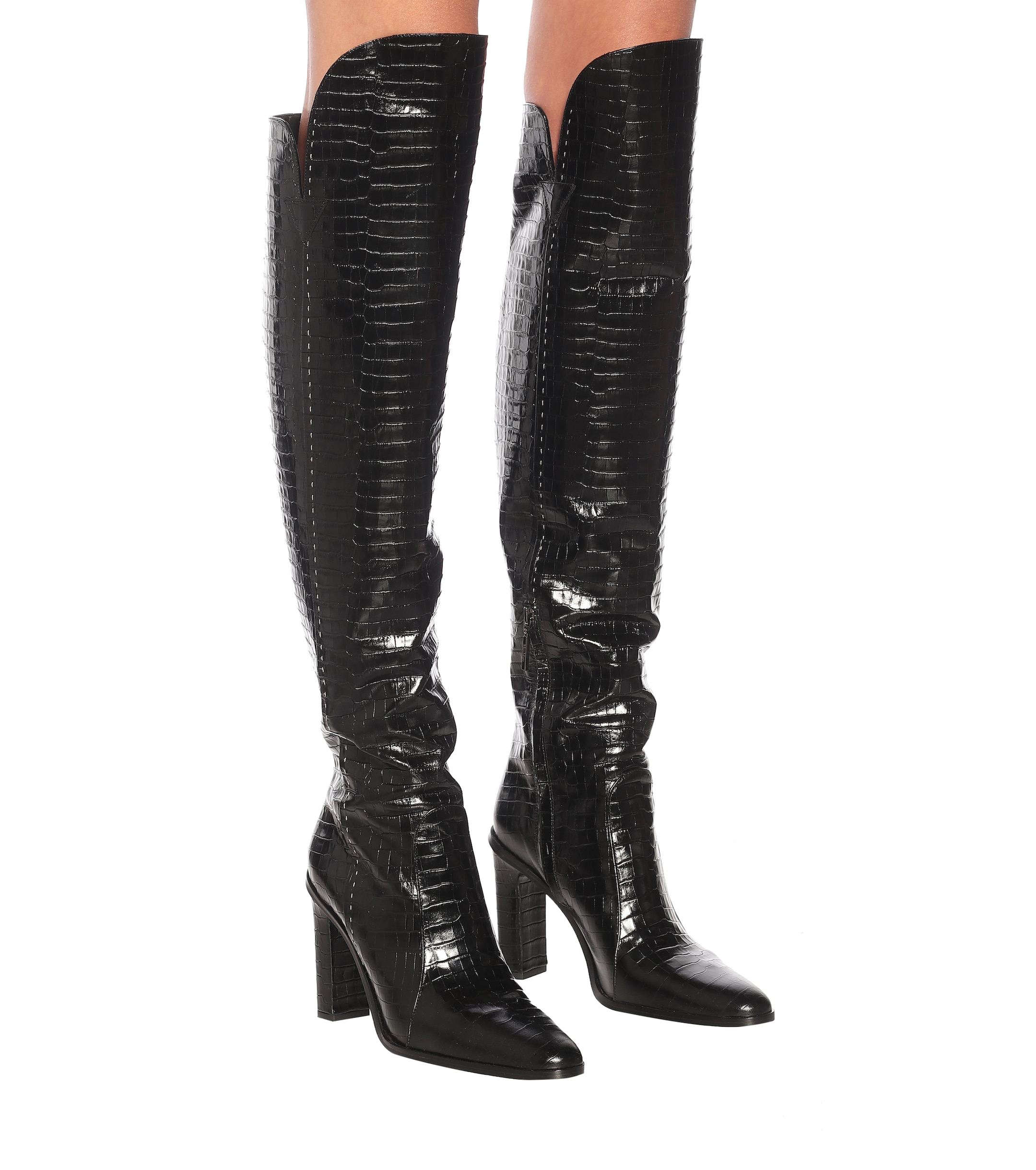 Max Mara Beboot leather over-the-knee boots