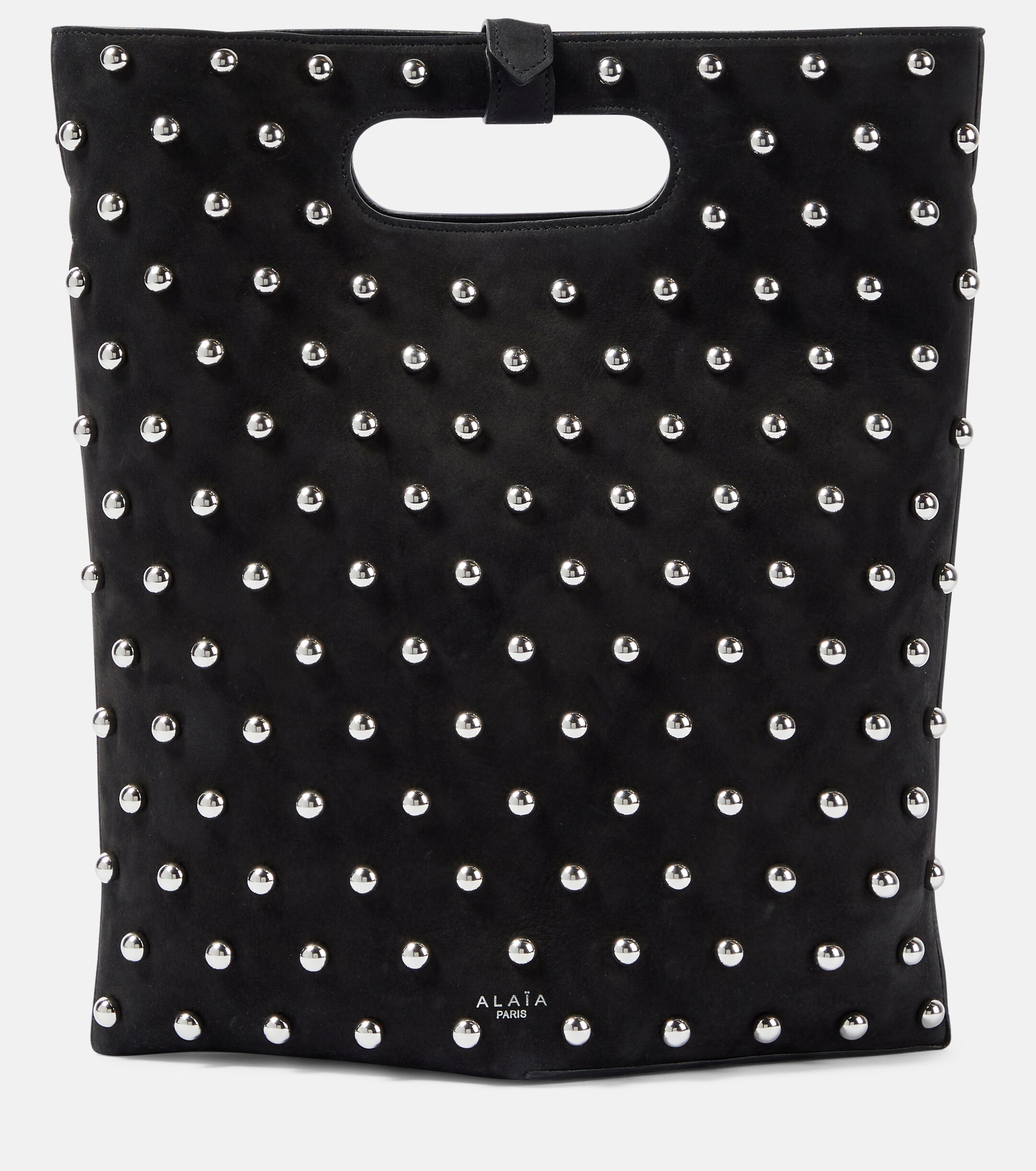 Alaïa Folded embellished suede tote bag