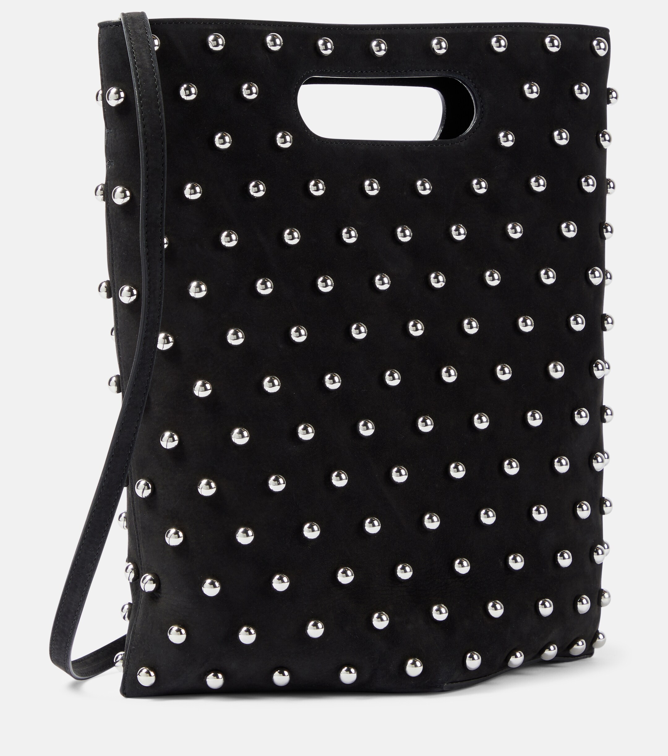 Alaïa Folded embellished suede tote bag
