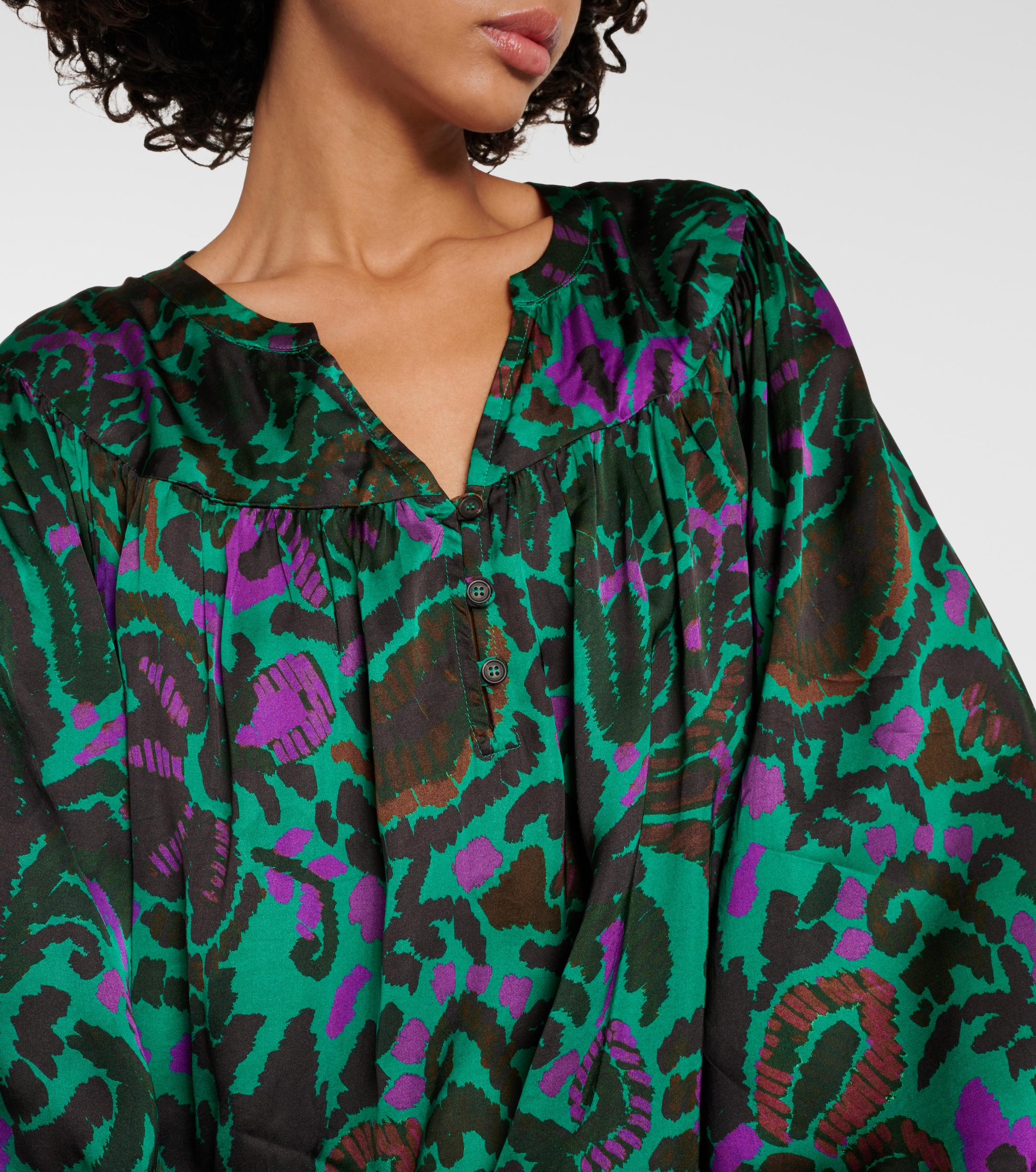 Velvet Reeve printed satin blouse