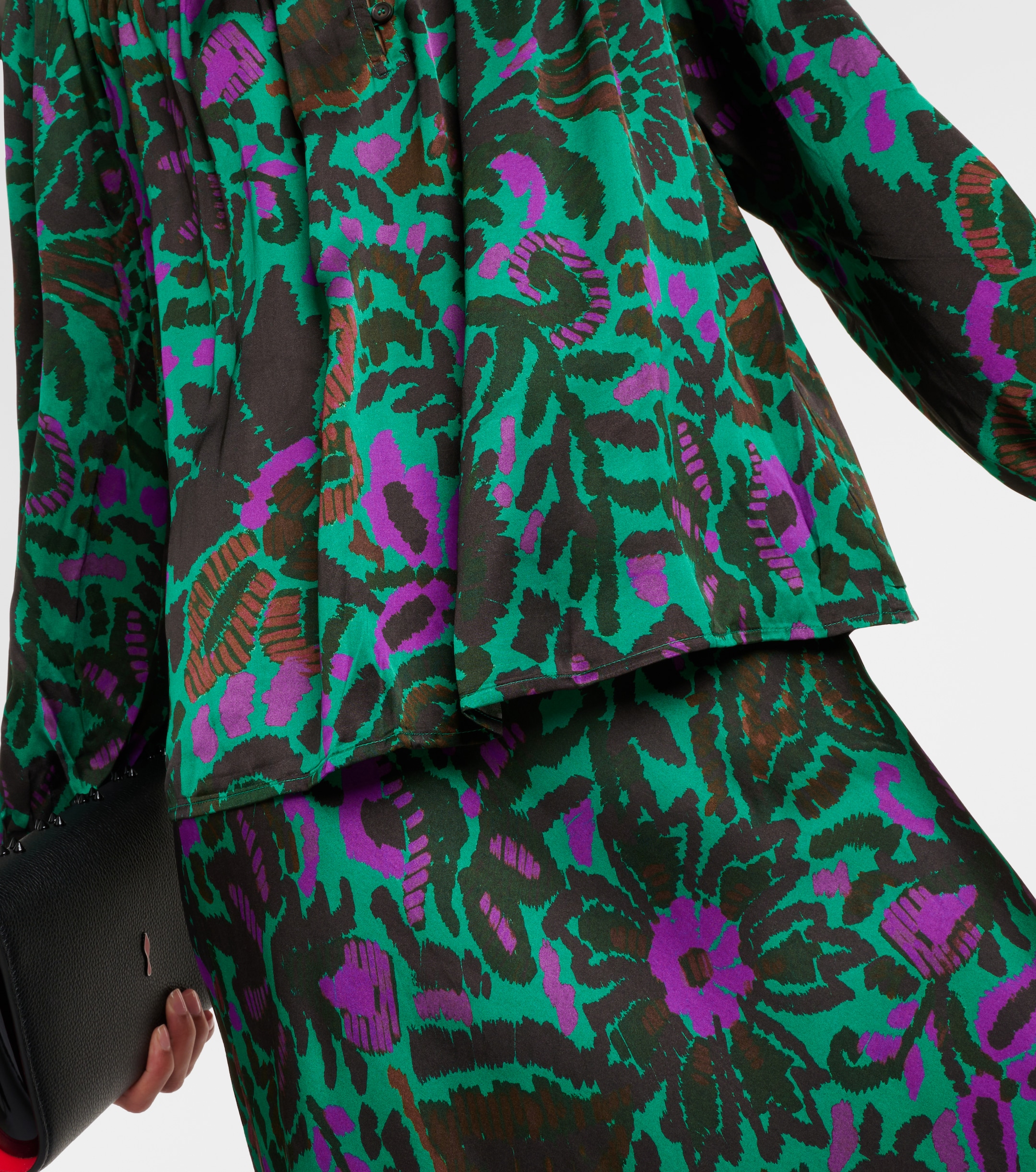 Velvet Reeve printed satin blouse