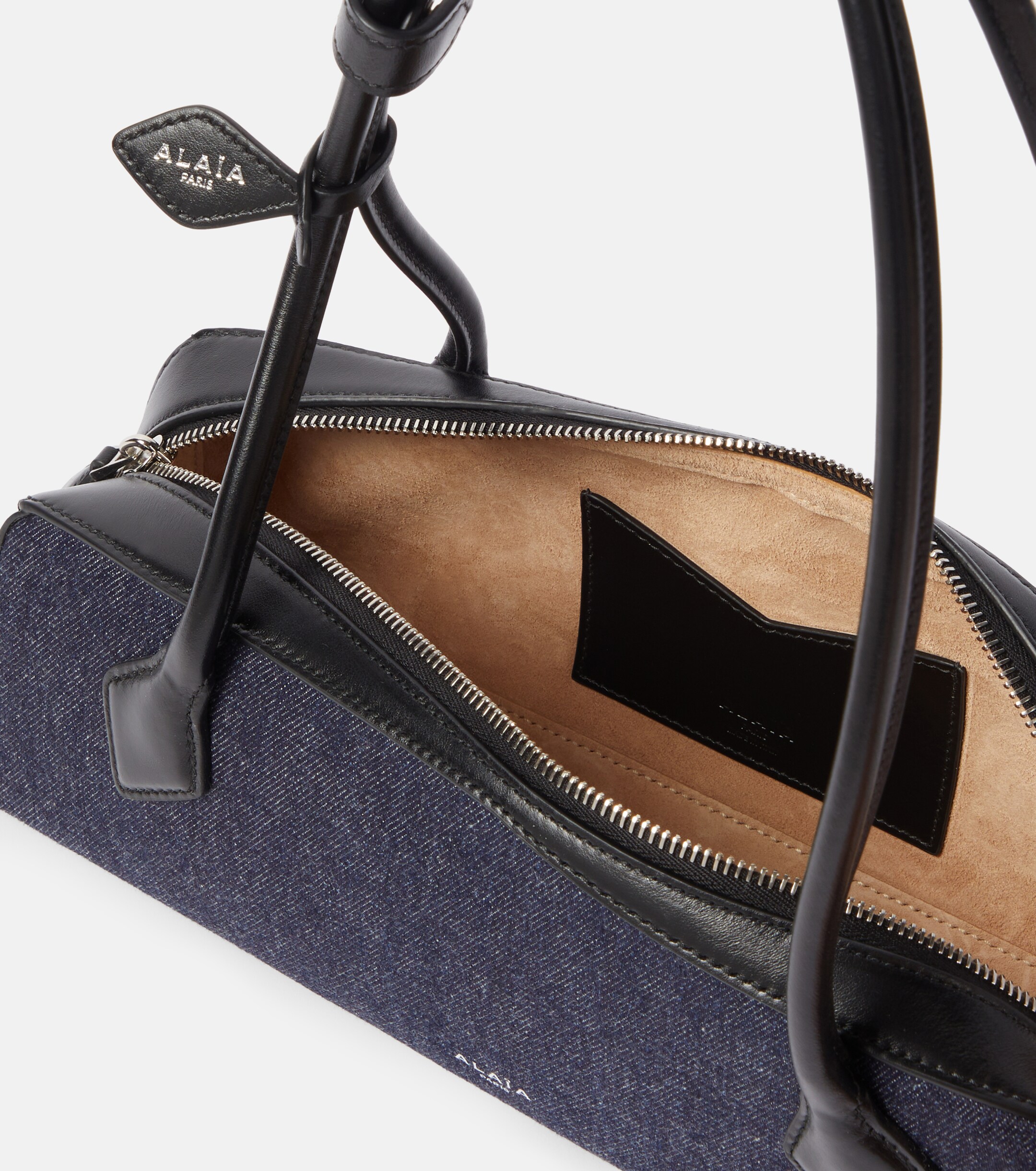 Alaïa Le Teckel Medium denim shoulder bag