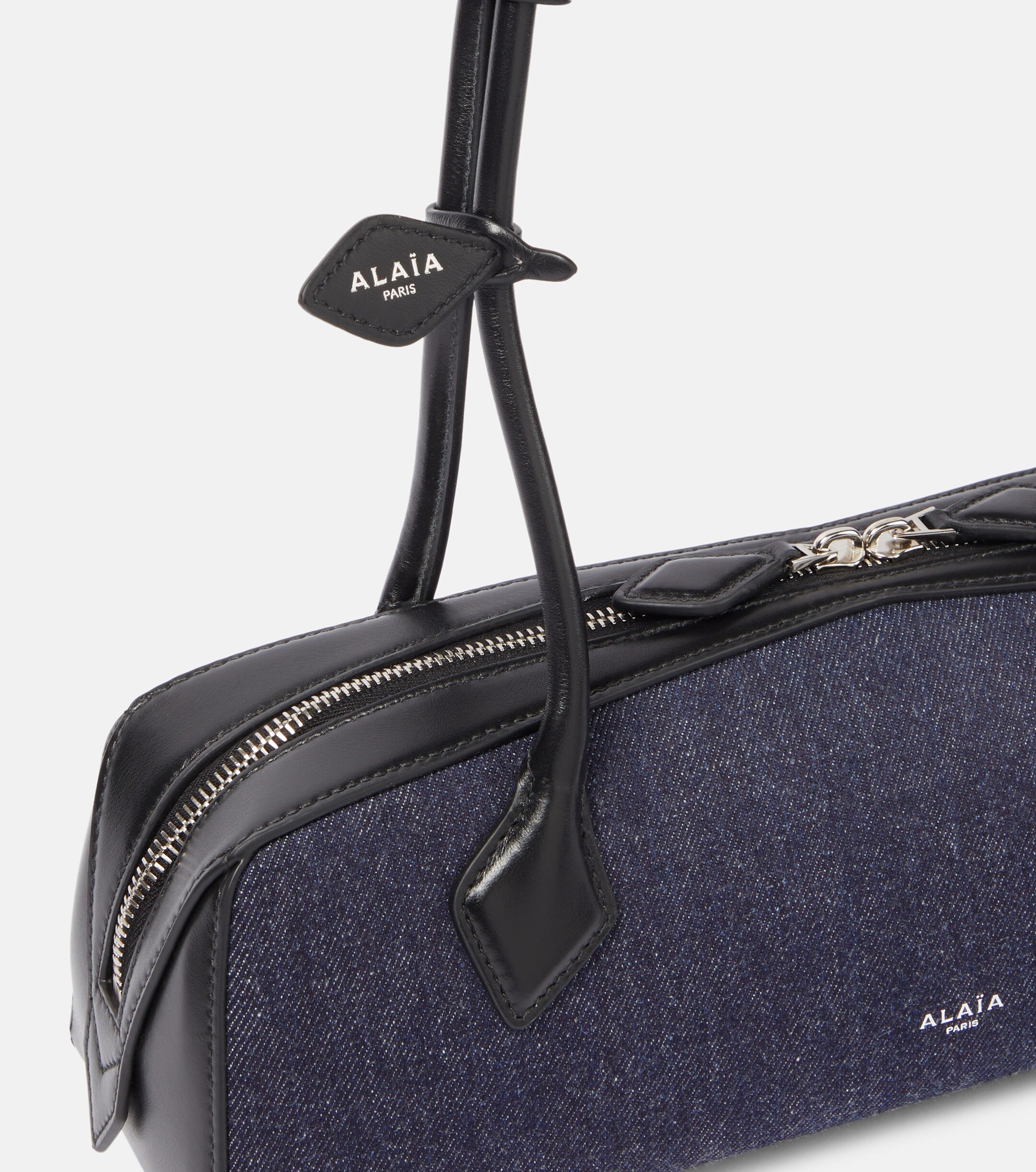 Alaïa Le Teckel Medium denim shoulder bag