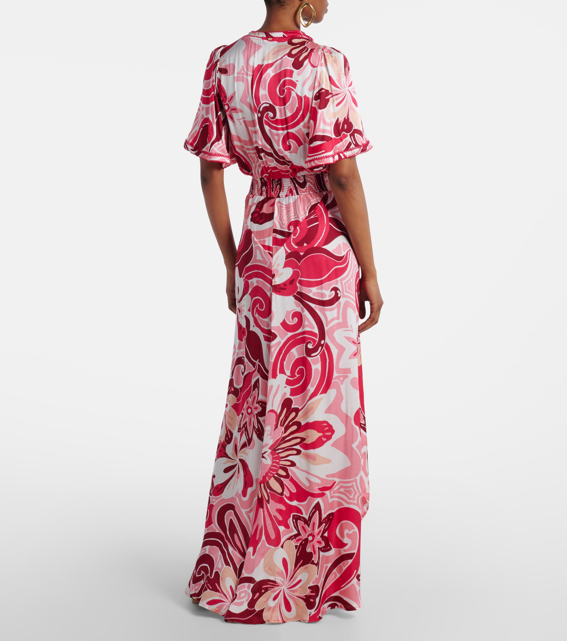 Poupette St Barth Mabelle satin maxi dress