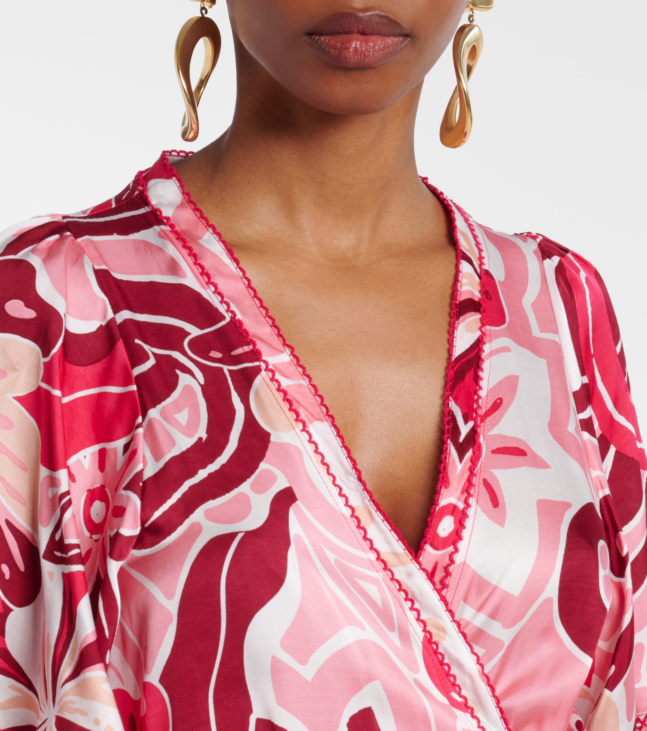 Poupette St Barth Mabelle satin maxi dress