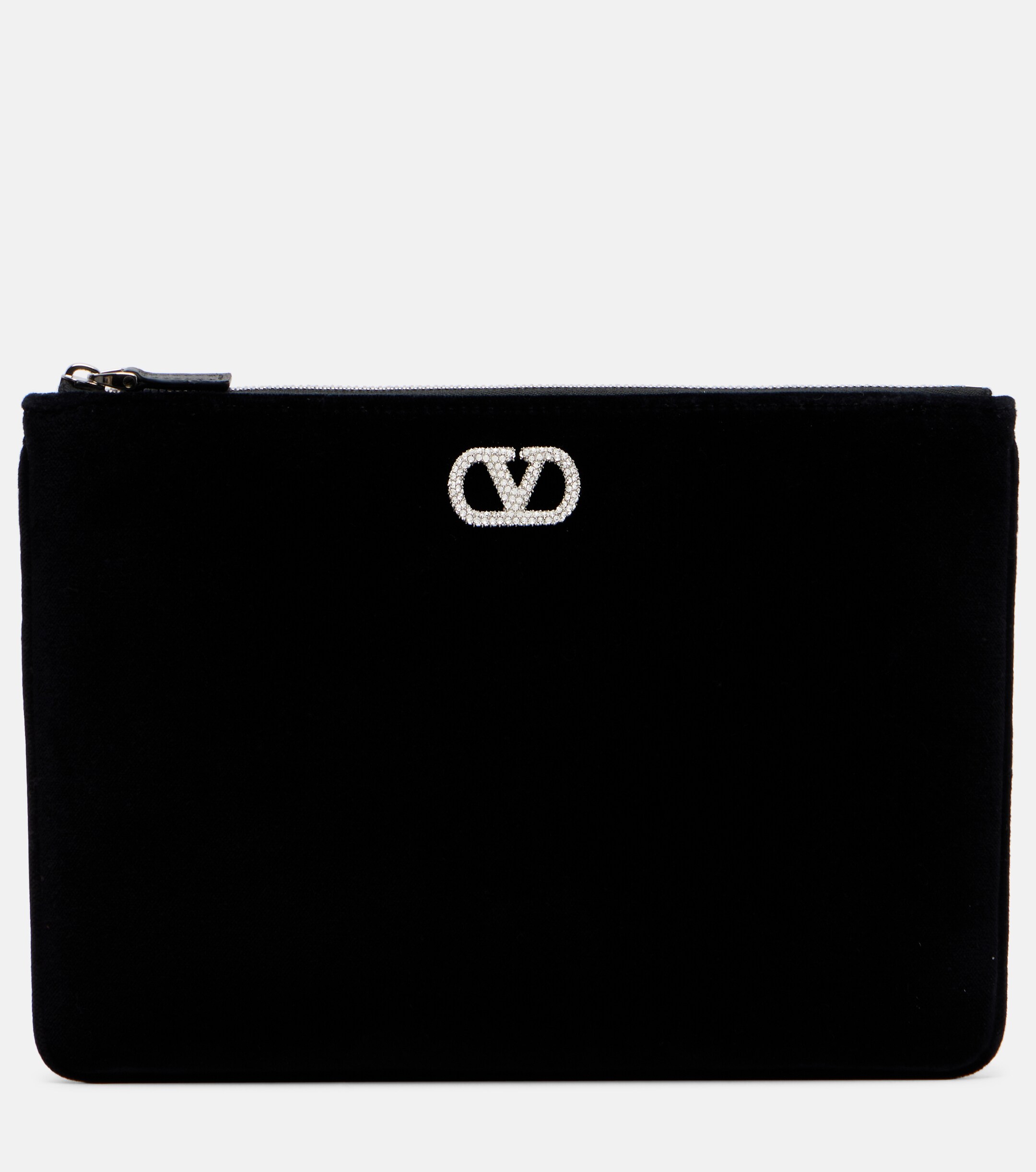 Valentino Garavani VLogo velvet pouch