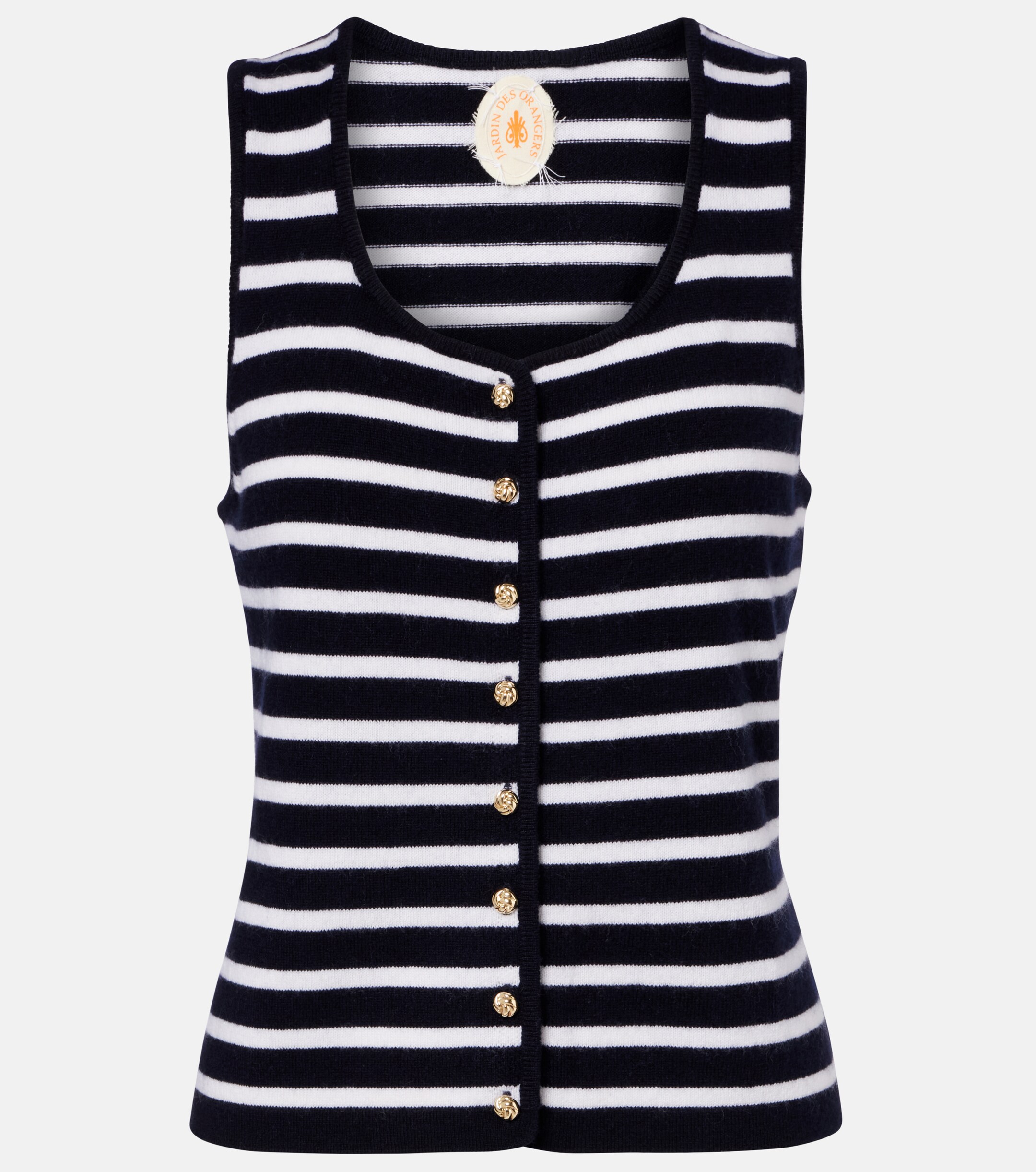 Jardin des Orangers Jardin des Orangers Striped cashmere sweater vest