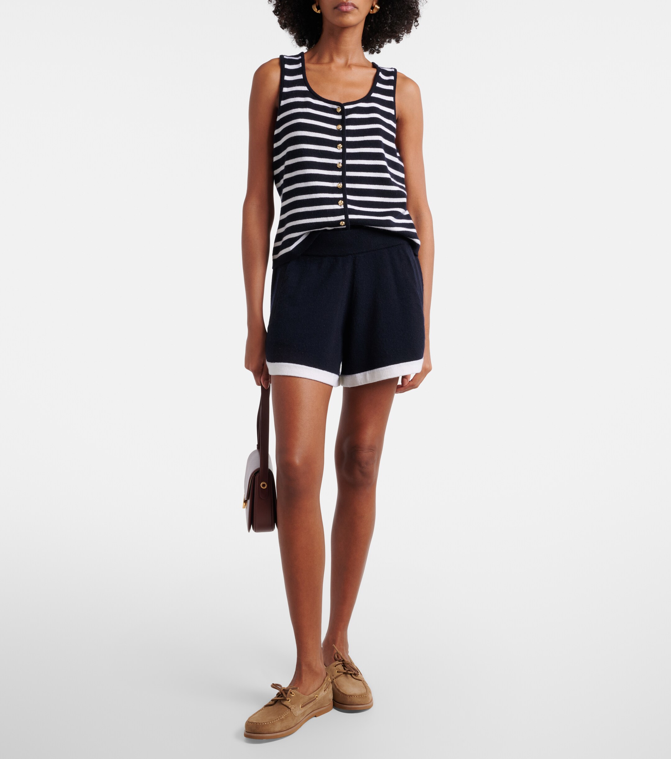 Jardin des Orangers Jardin des Orangers Striped cashmere sweater vest