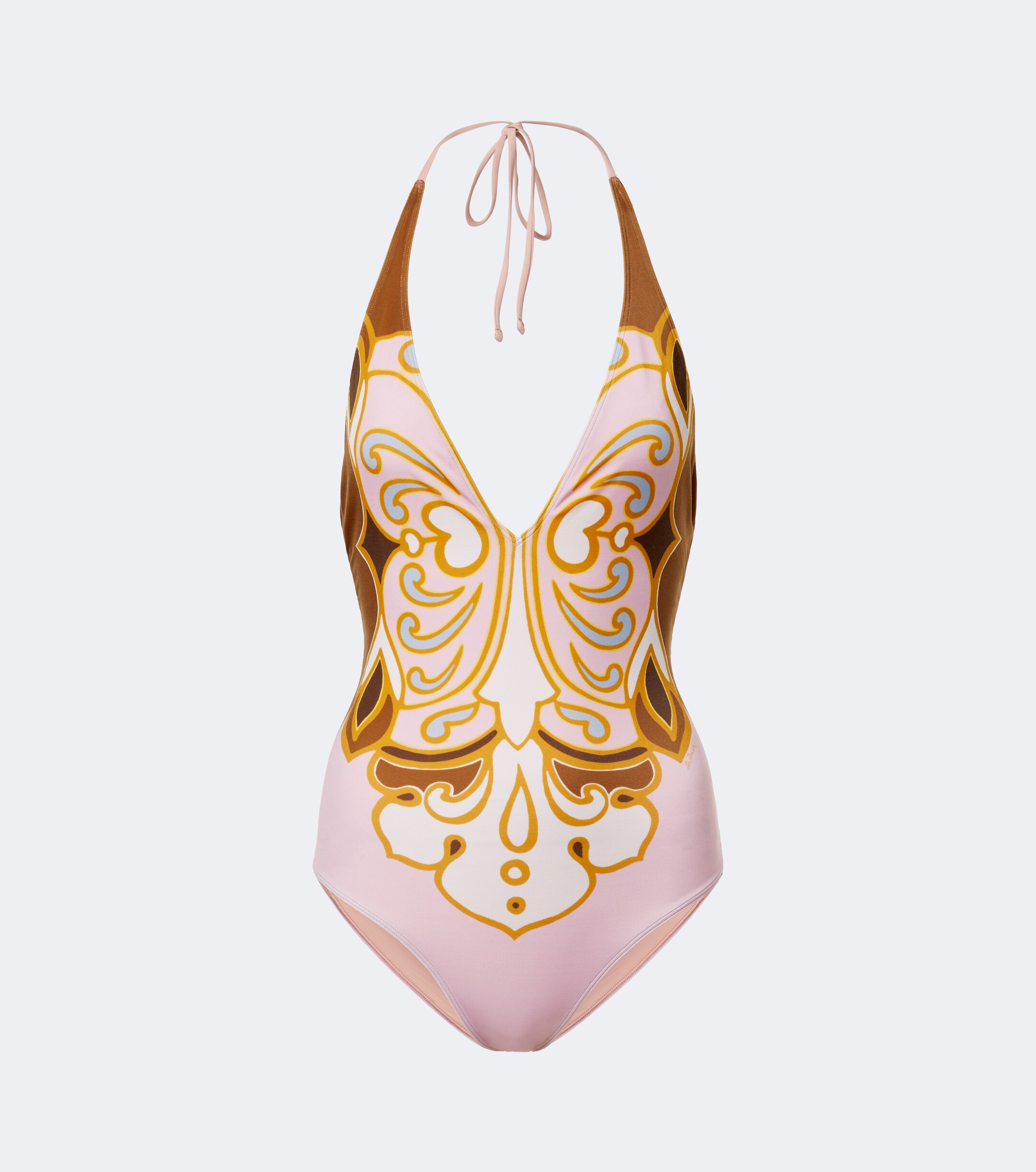 La DoubleJ La DoubleJ Printed halterneck swimsuit