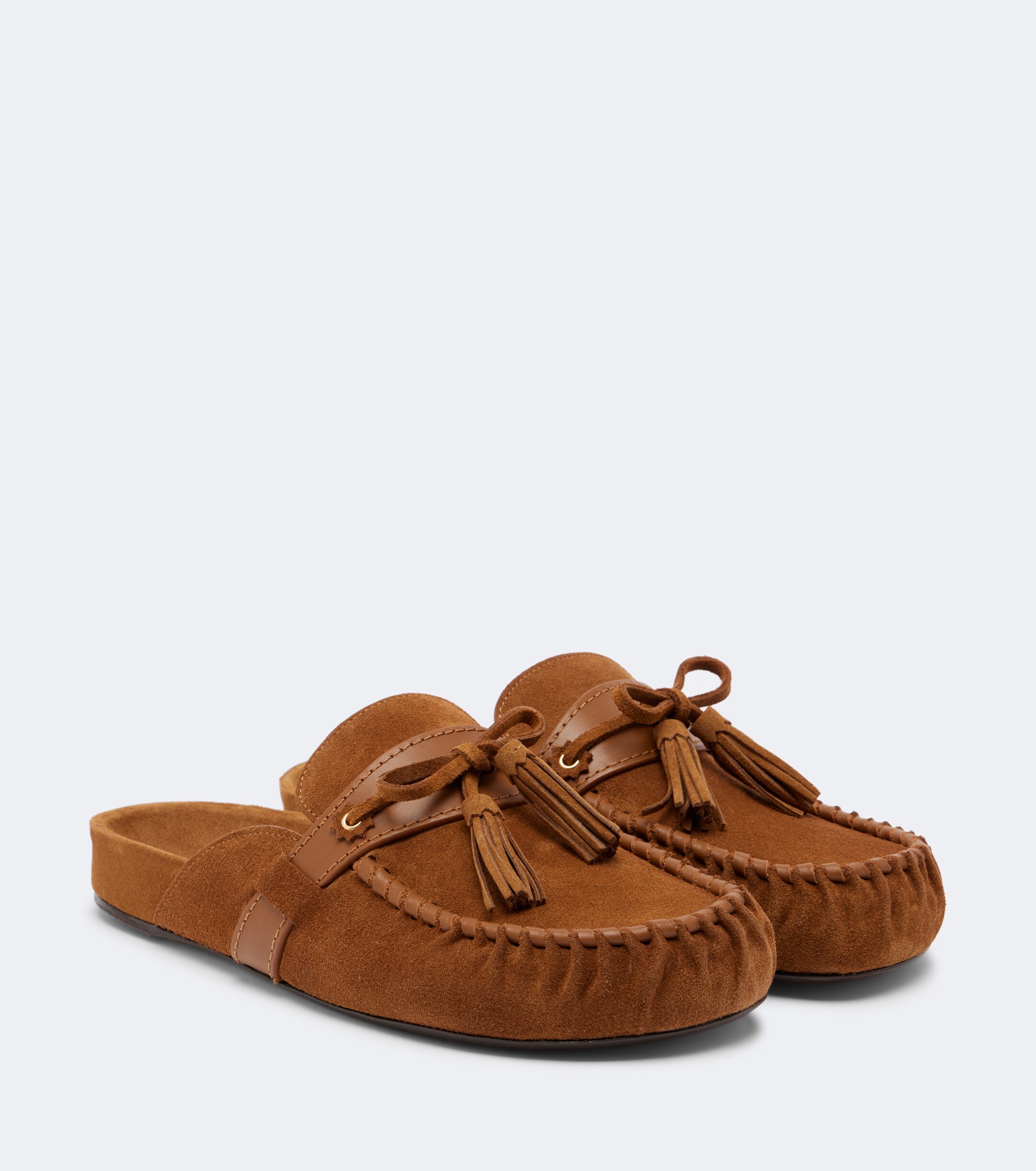 Isabel Marant Isabel Marant Malvin leather-trimmed suede mules