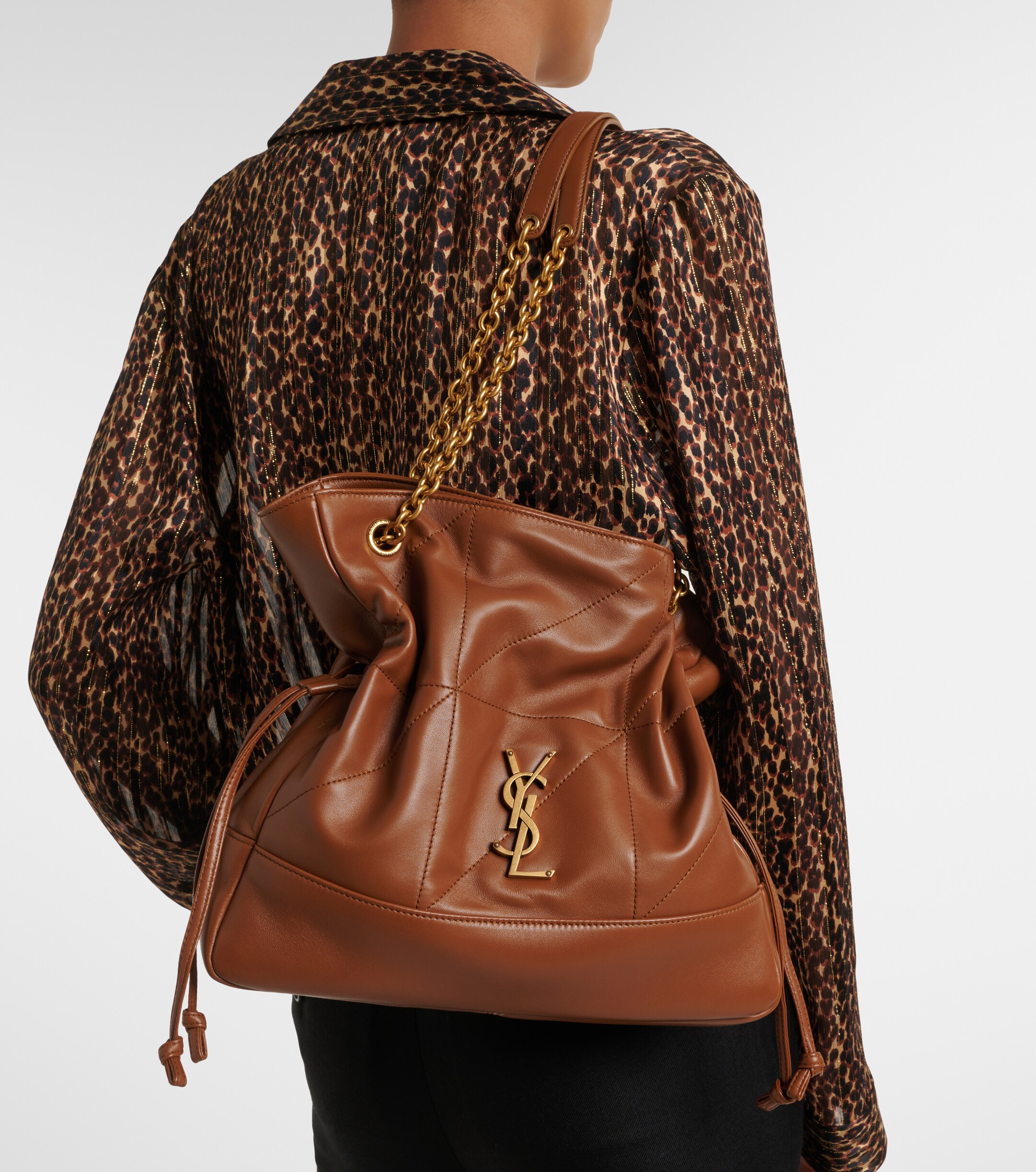 Saint Laurent Jamie Shopping Small leather tote bag