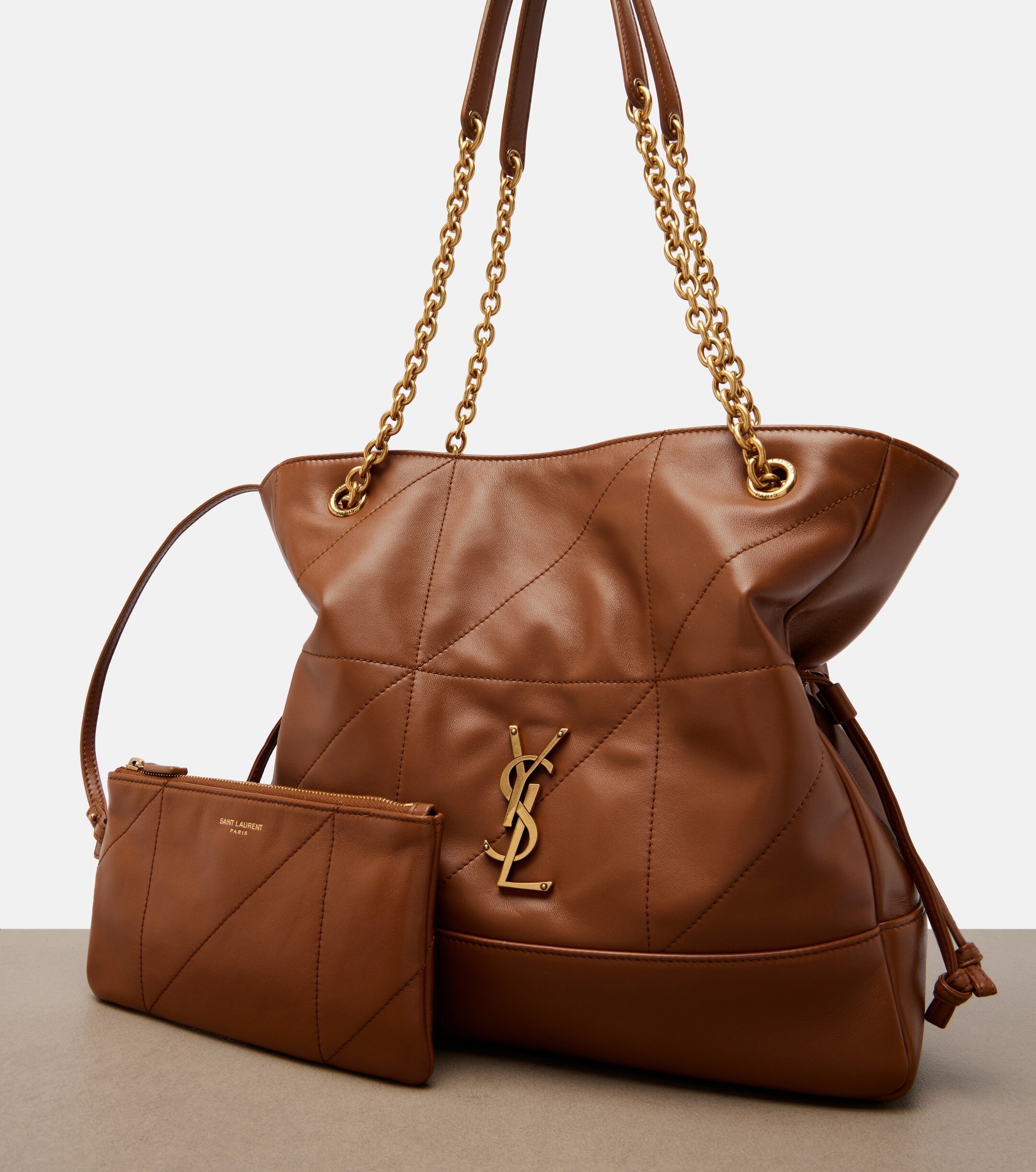 Saint Laurent Jamie Shopping Small leather tote bag