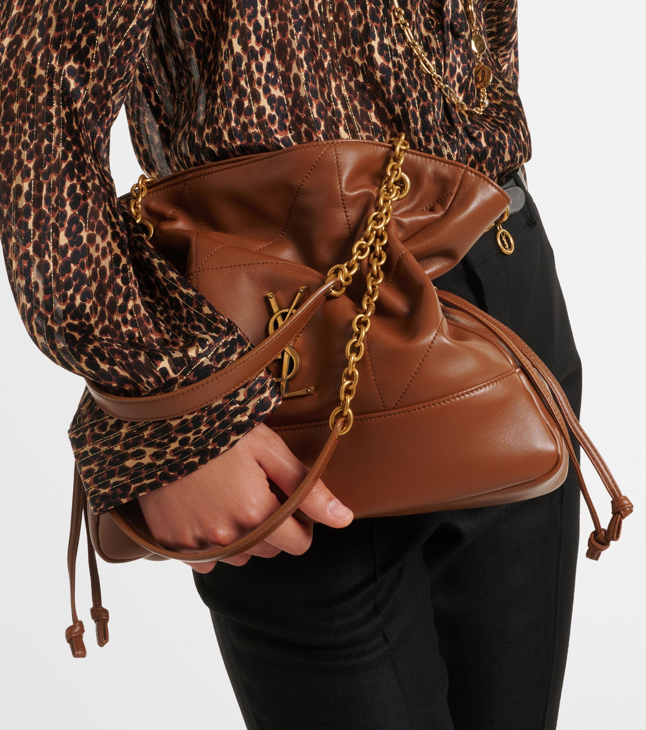 Saint Laurent Jamie Shopping Small leather tote bag