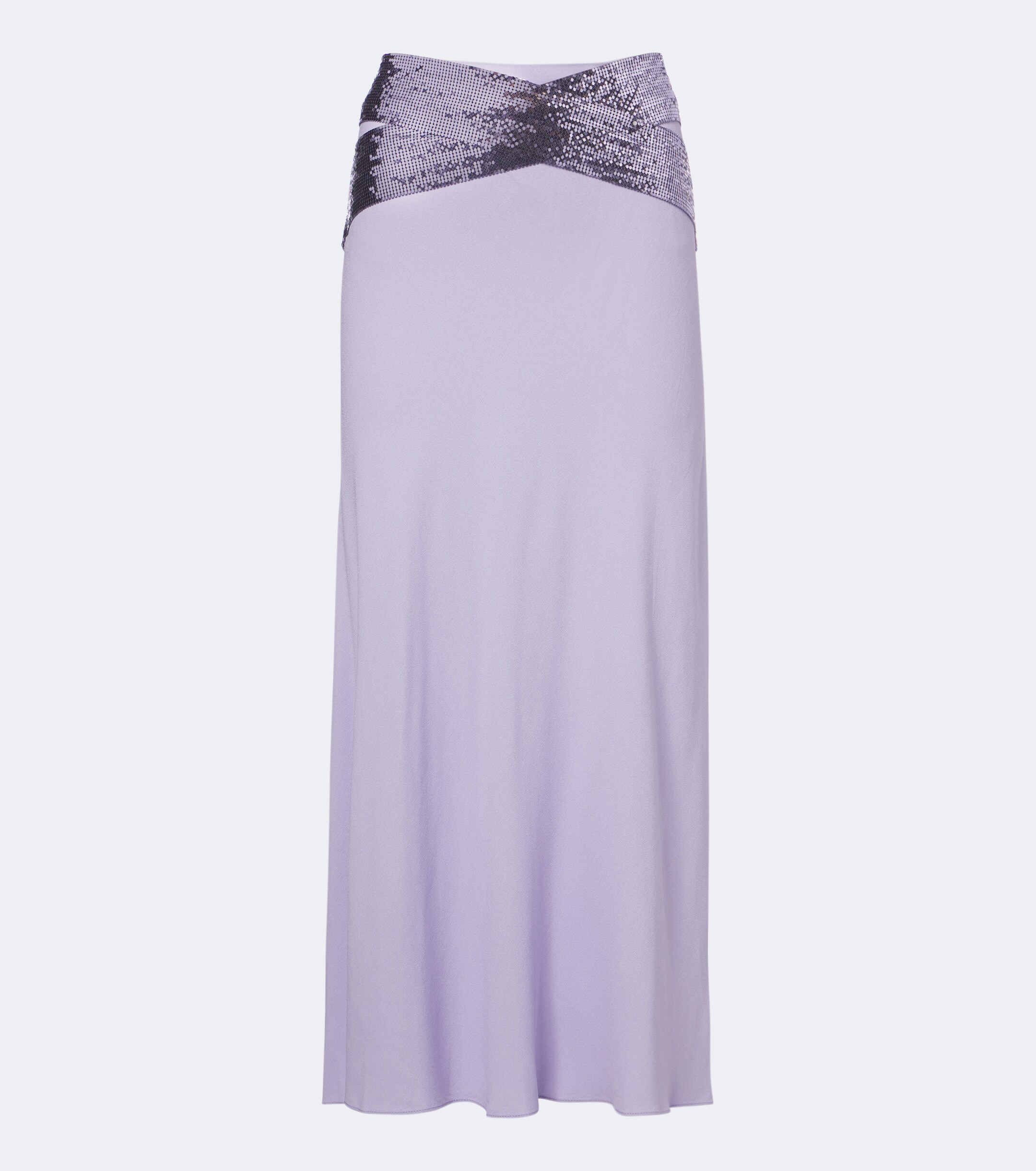 Rabanne Rabanne Chainmail crêpe midi skirt