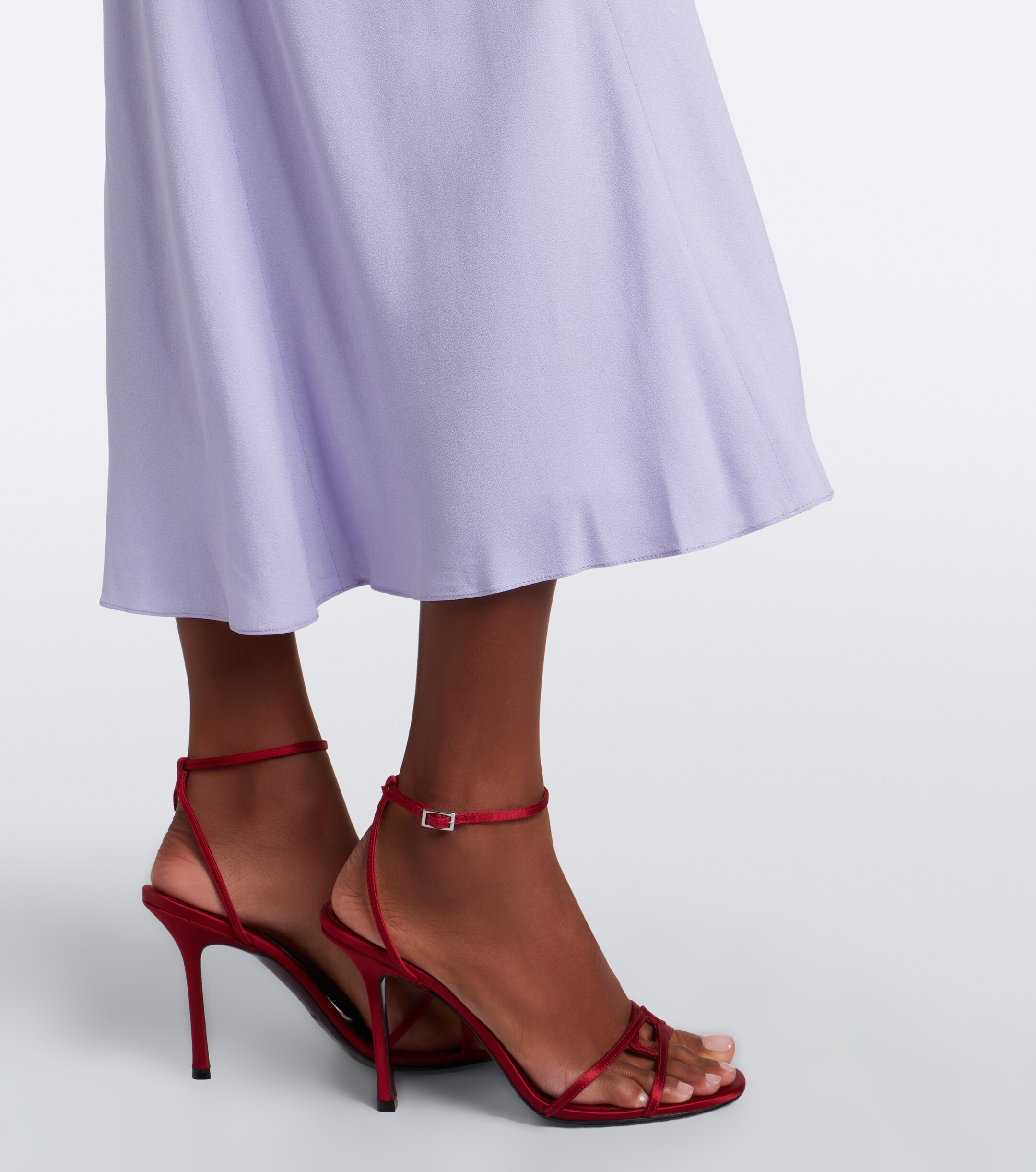 Rabanne Rabanne Chainmail crêpe midi skirt