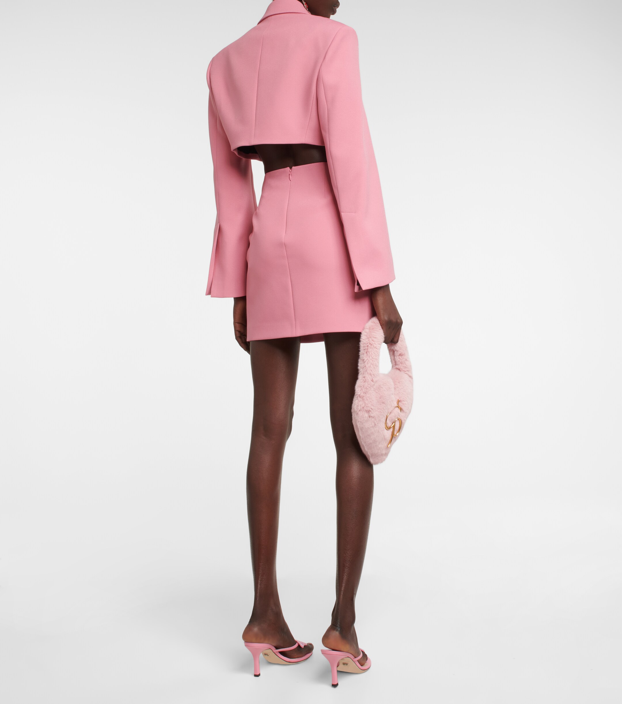 Blumarine Cropped crêpe blazer