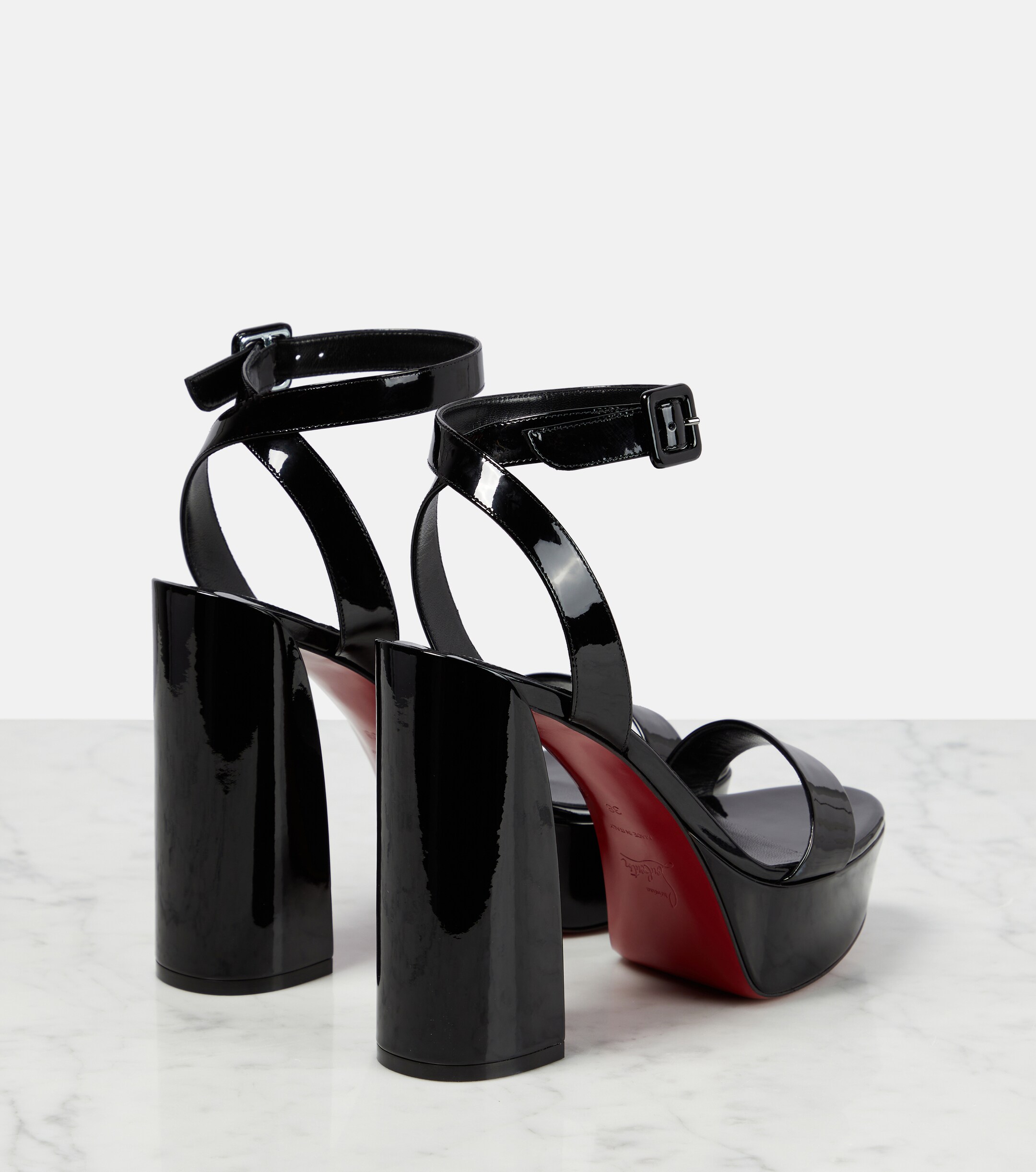 CHRISTIAN LOUBOUTIN Movida Sabina patent leather platform sandals