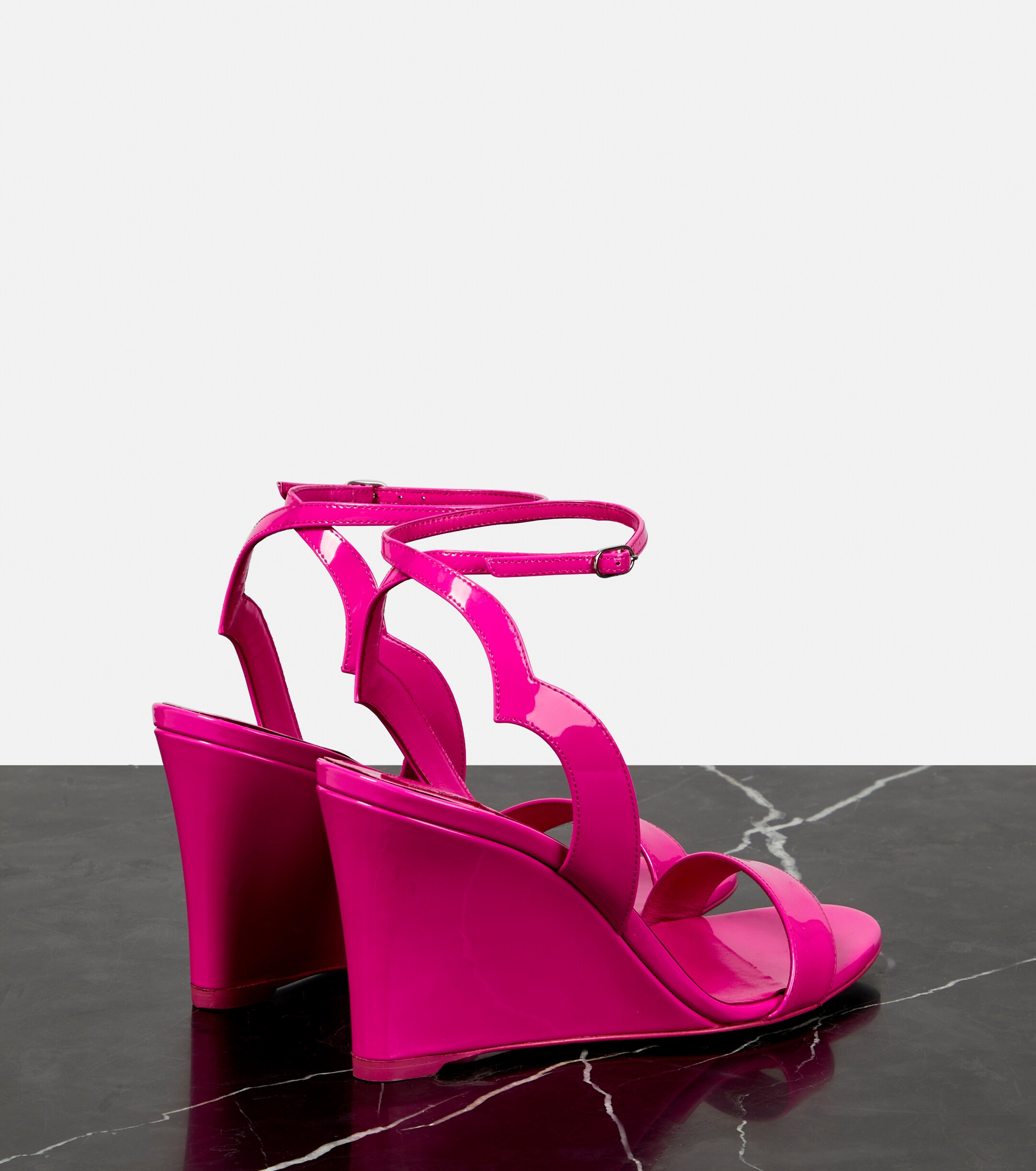 CHRISTIAN LOUBOUTIN Patent leather wedge sandals thumbnail